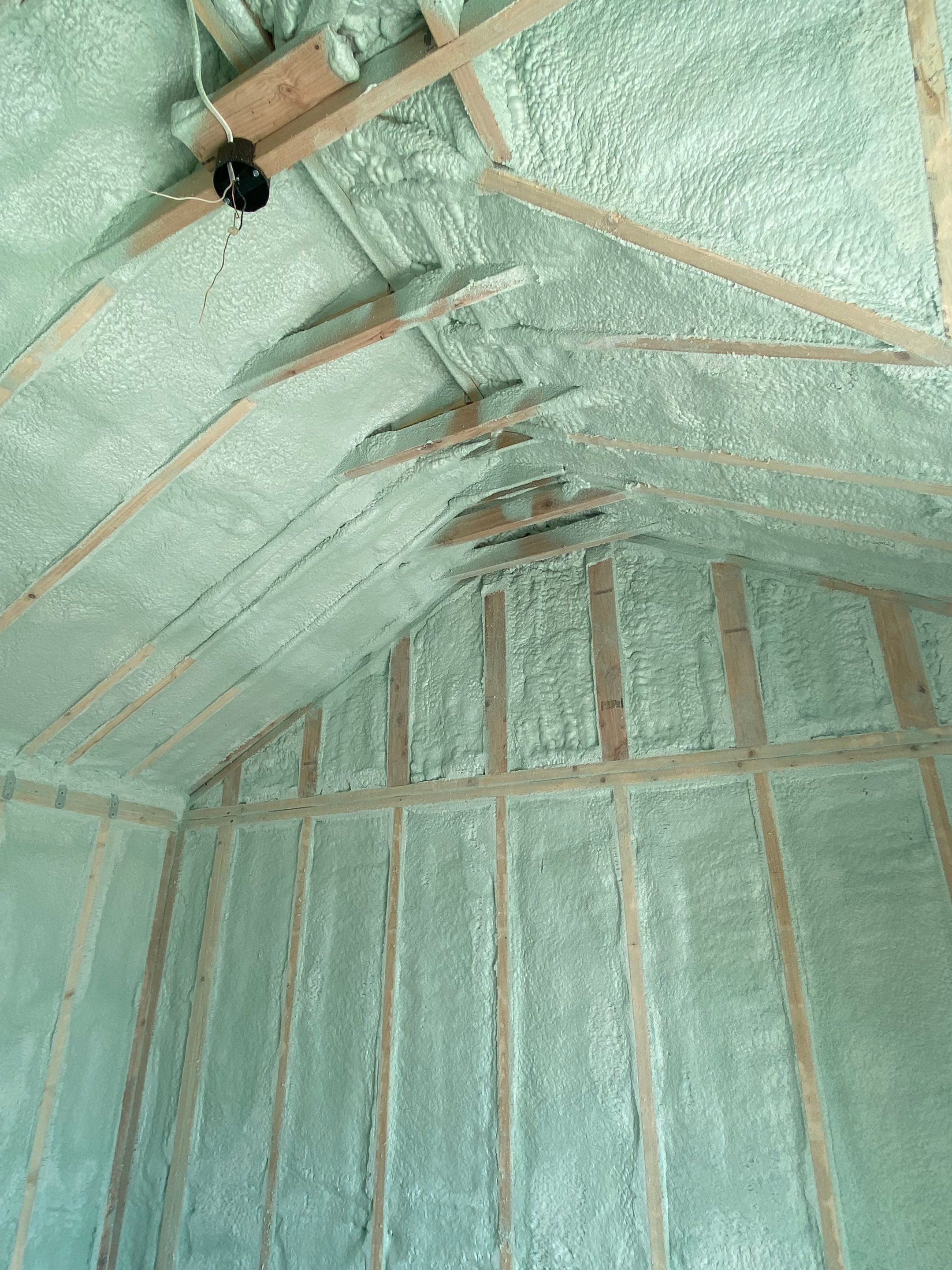 Exterior Walls using Closed Cell Spray Foam by NYS Foam & Energy