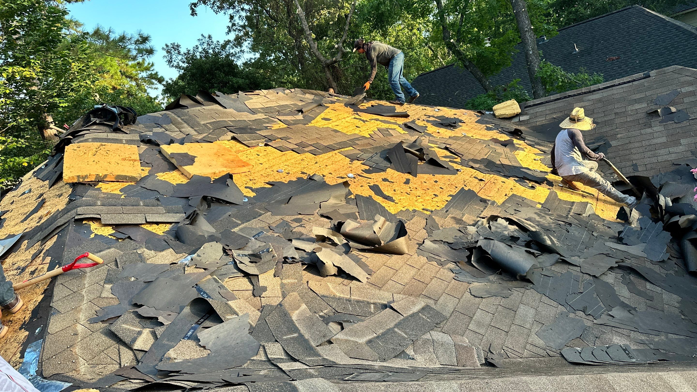 Storm-Damaged Deck Rebuilt & New Roof Installed — Spring, TX by PL Roofing & SB Roofing, LLC.