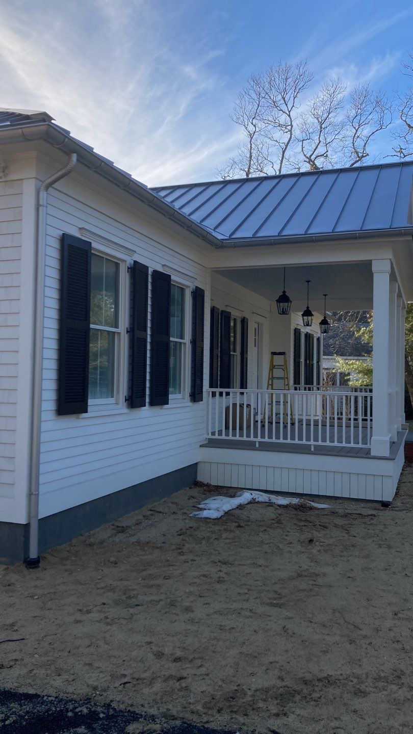 Waquoit, MA Gutter Installation using 6" Half Round Galvalume Gutter by Gutter Pro Enterprises