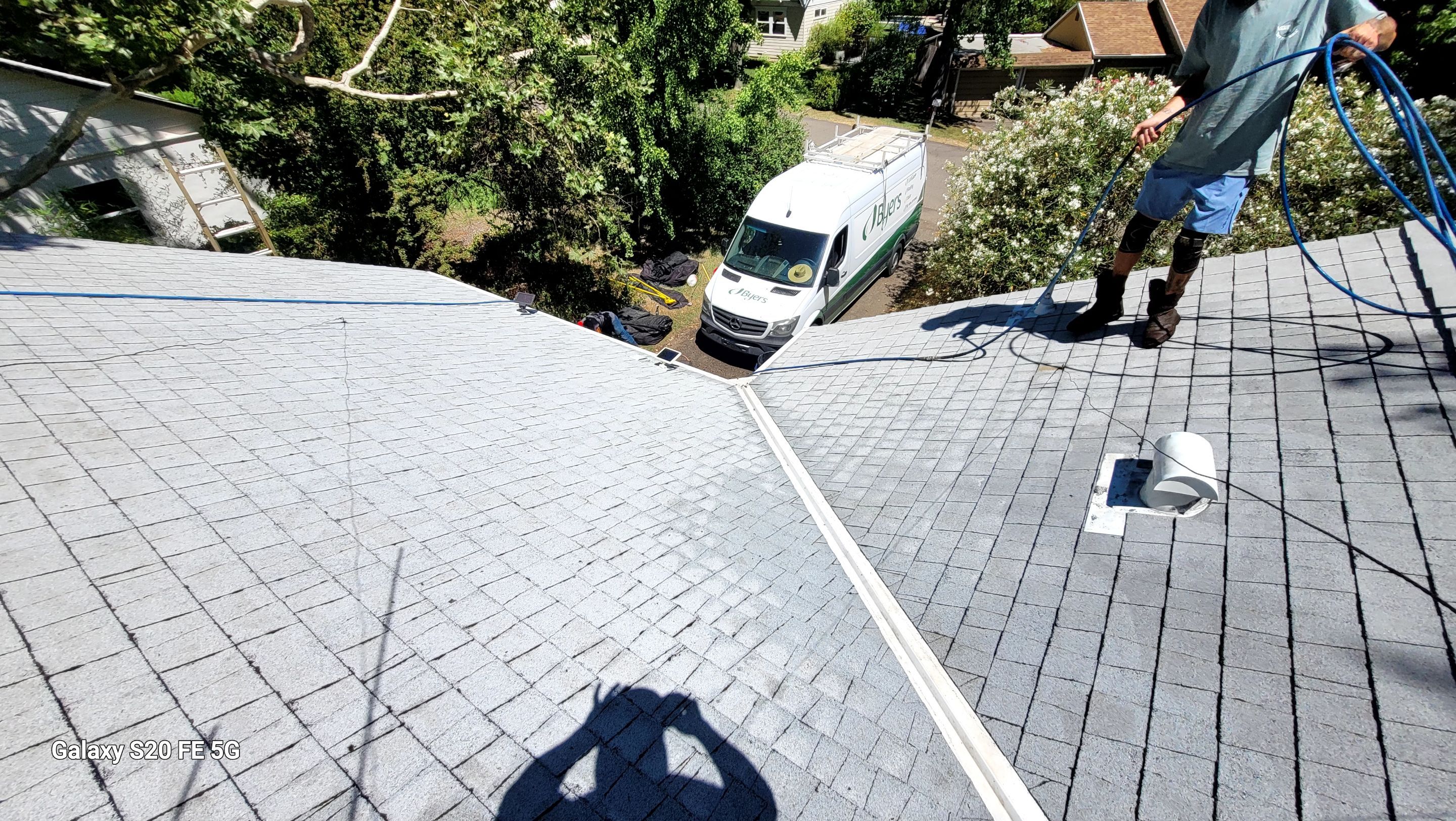 Roof Restore using Pressure Washer by Byers Enterprises 