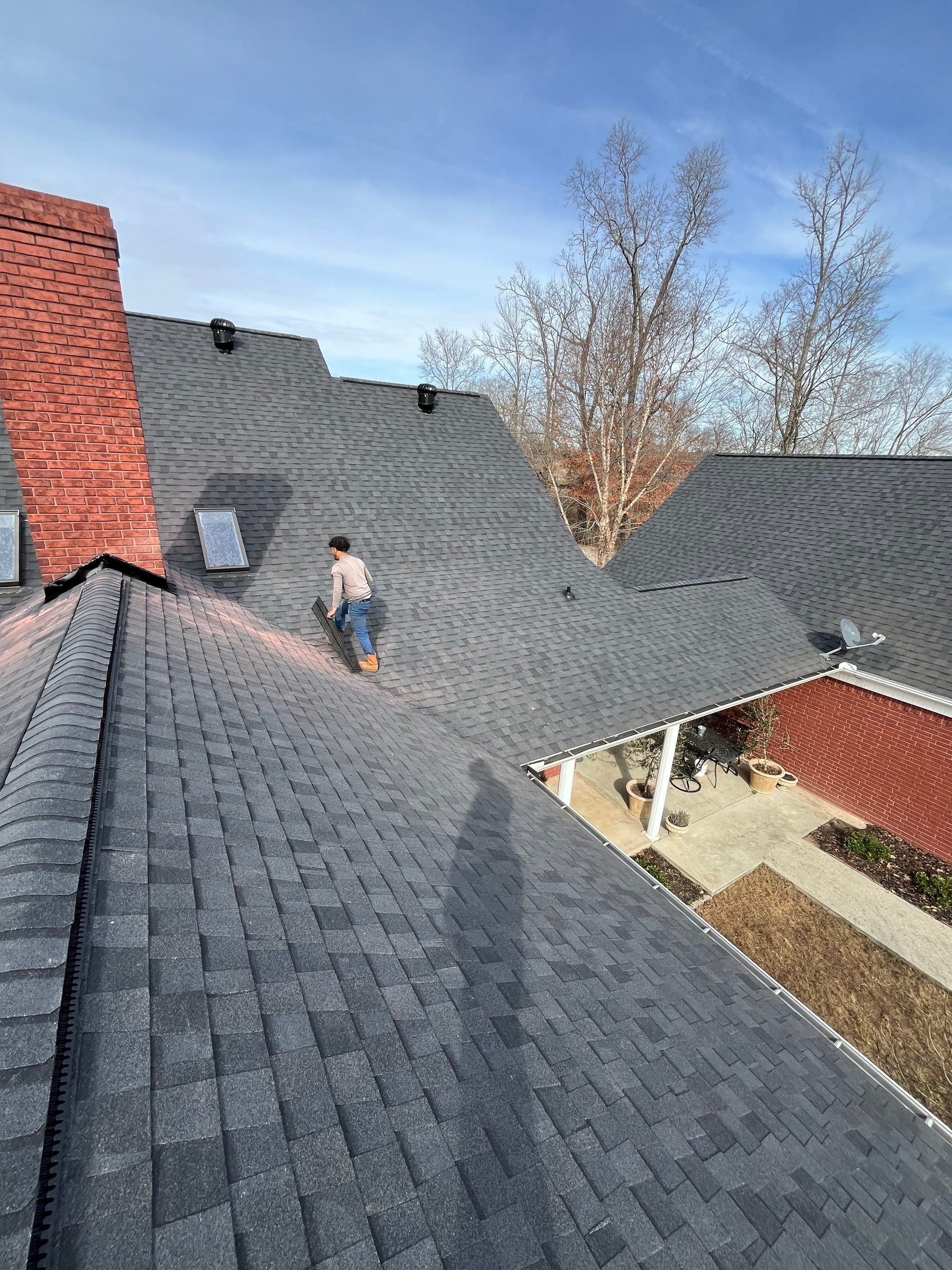 Residential Roofing Repair using CertainTeed XT25: Moire Black by Hostetler Roofing
