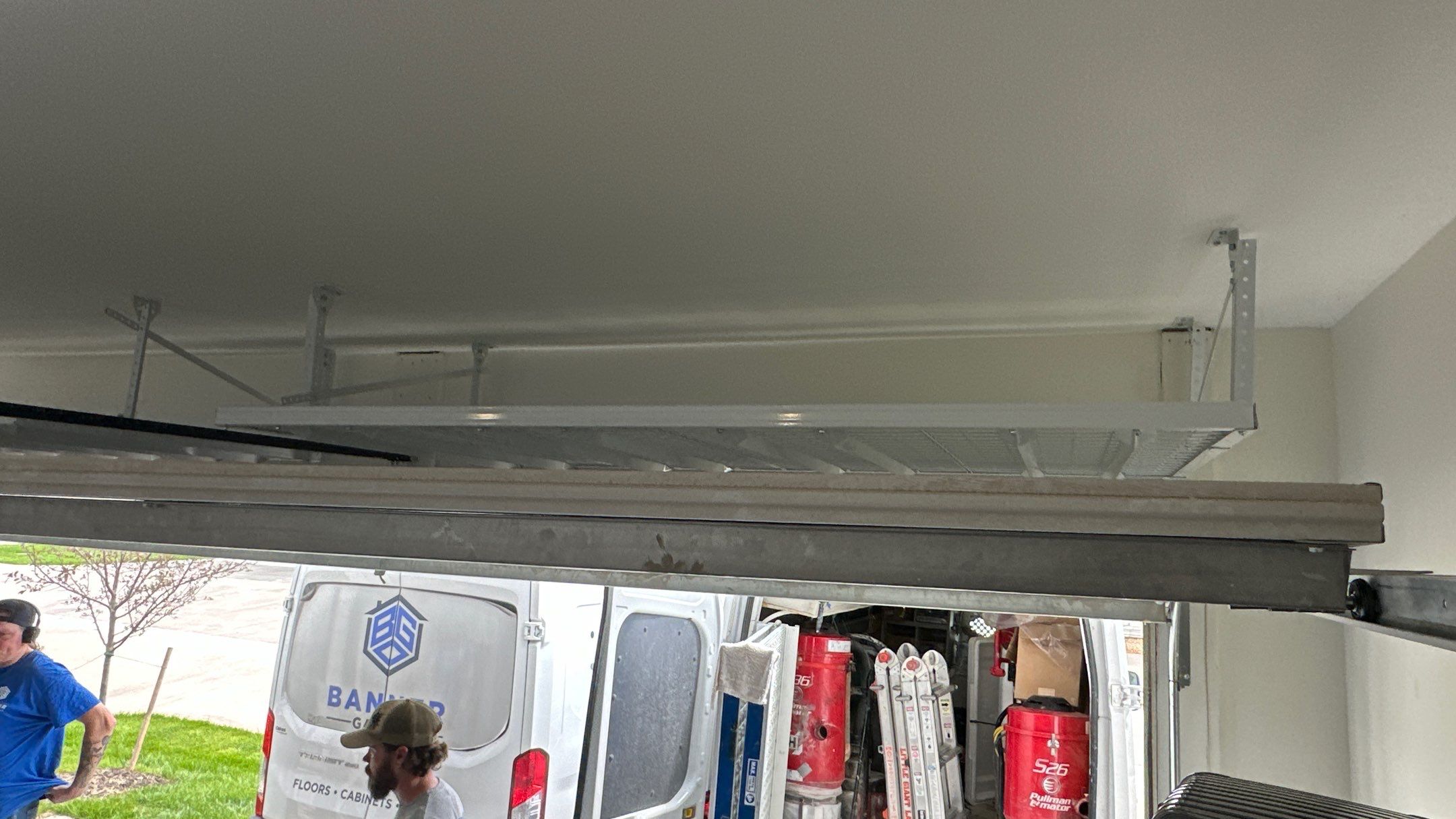 Michael M. upgraded his garage with overhead racks and slotwall by Banner Garage