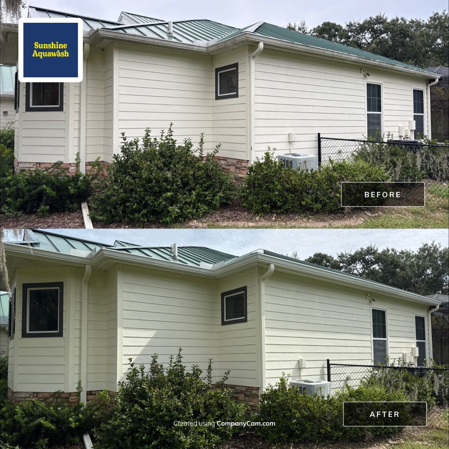 🐎 Vinyl Horse Fence, Entrance Cleaning + House Wash – Parrish, FL by Sunshine AquaWash