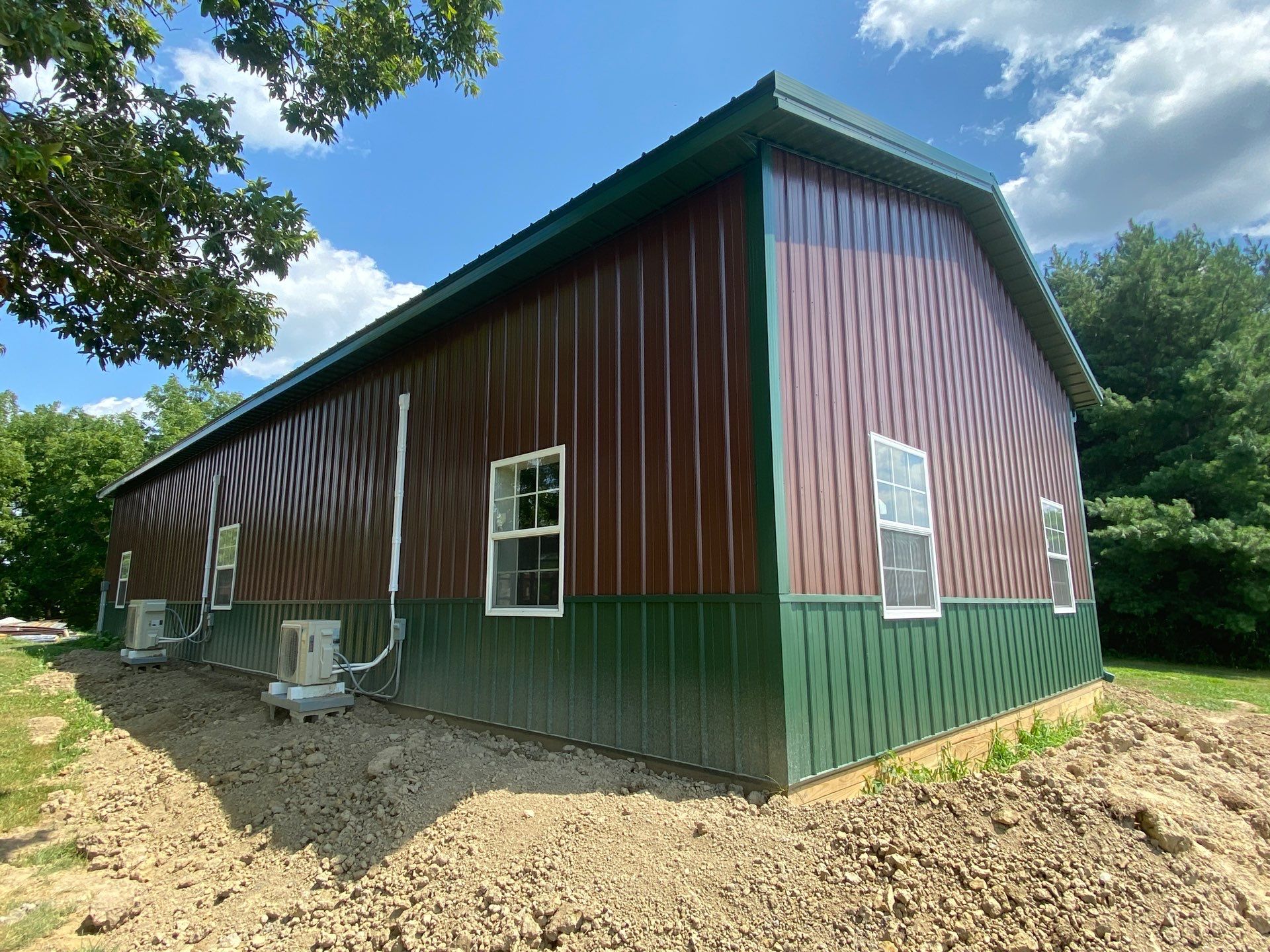 Multi-Bay Custom Pole Barn Construction in Arlington, Indiana by The Barn Builders 