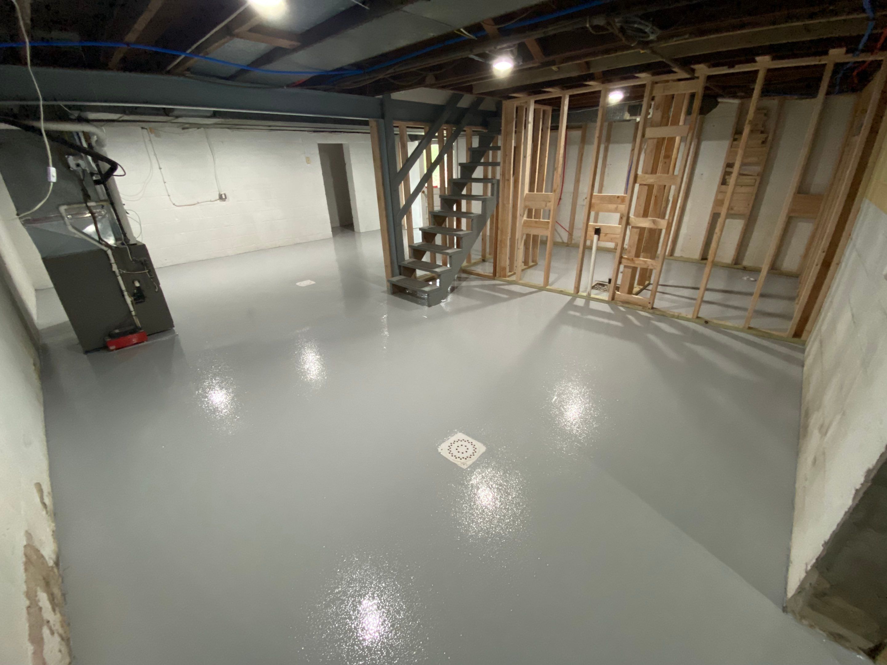 Basement + Garage Project in Pittsburgh by Floors in a Day, Inc