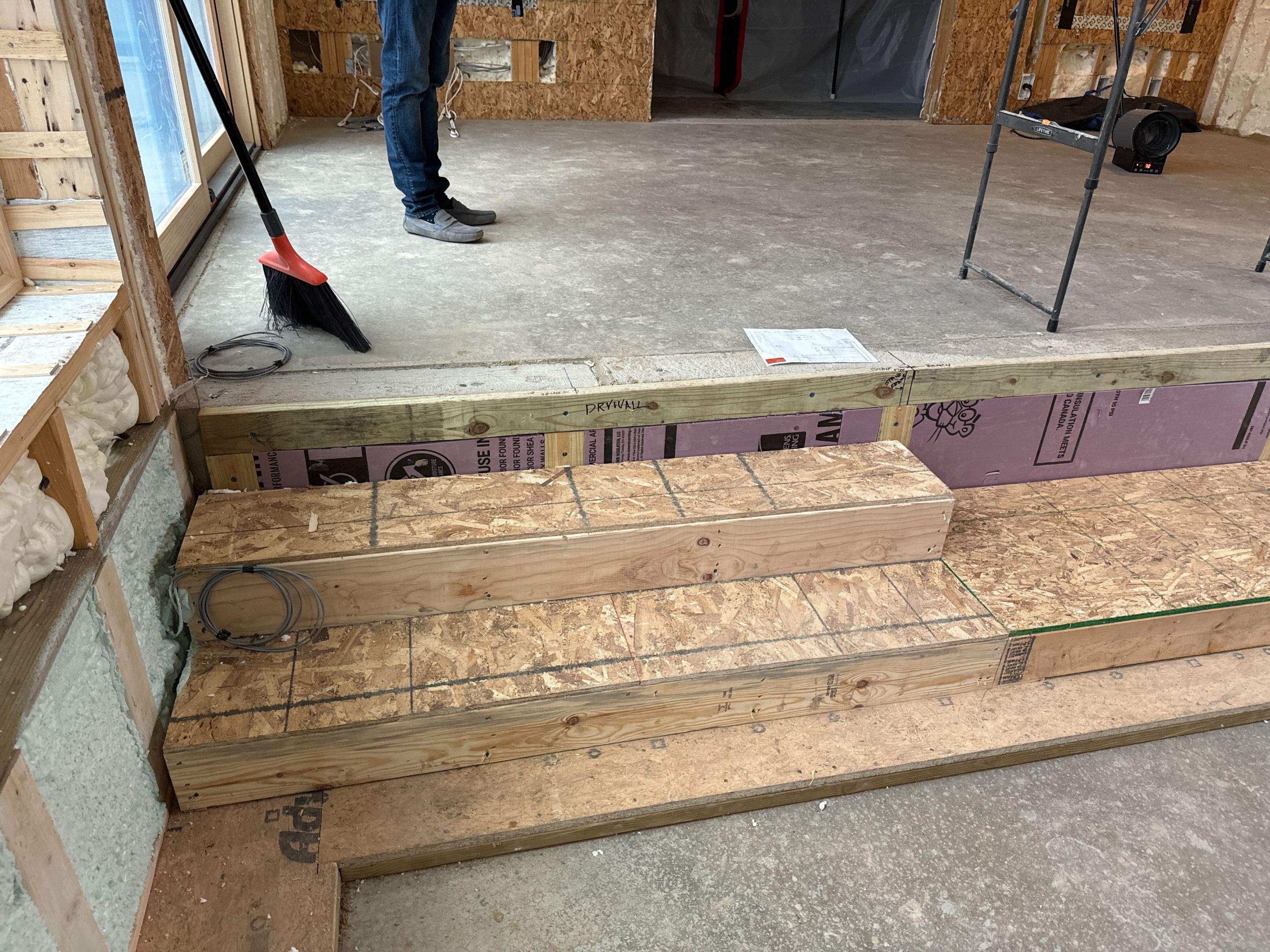 Basement Remodel using Engineered White Oak by RTBaldwin Hardwood Floors