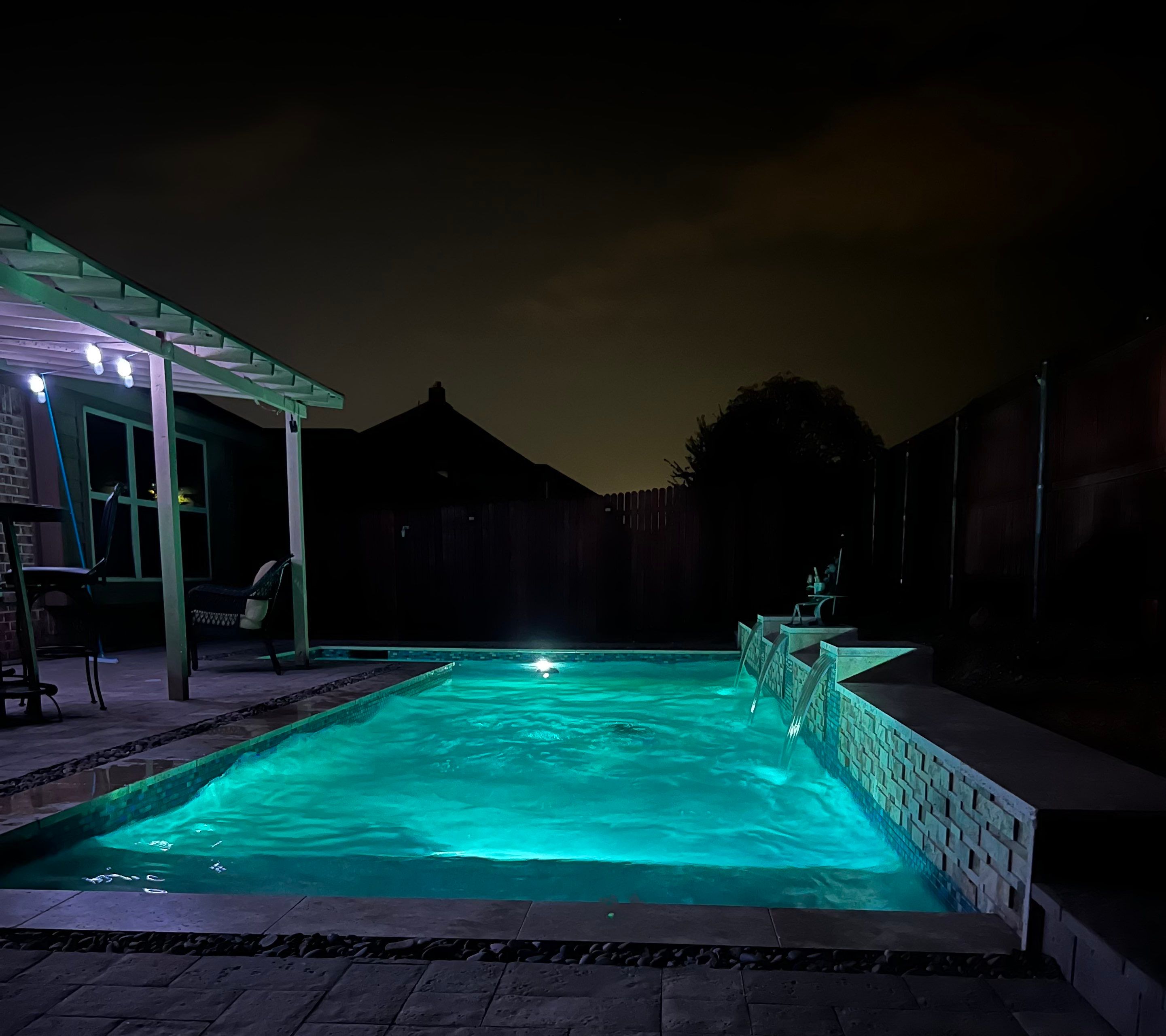 Geometric Pool with Paver Decking by Pinnacle Pools and Spas - DFW