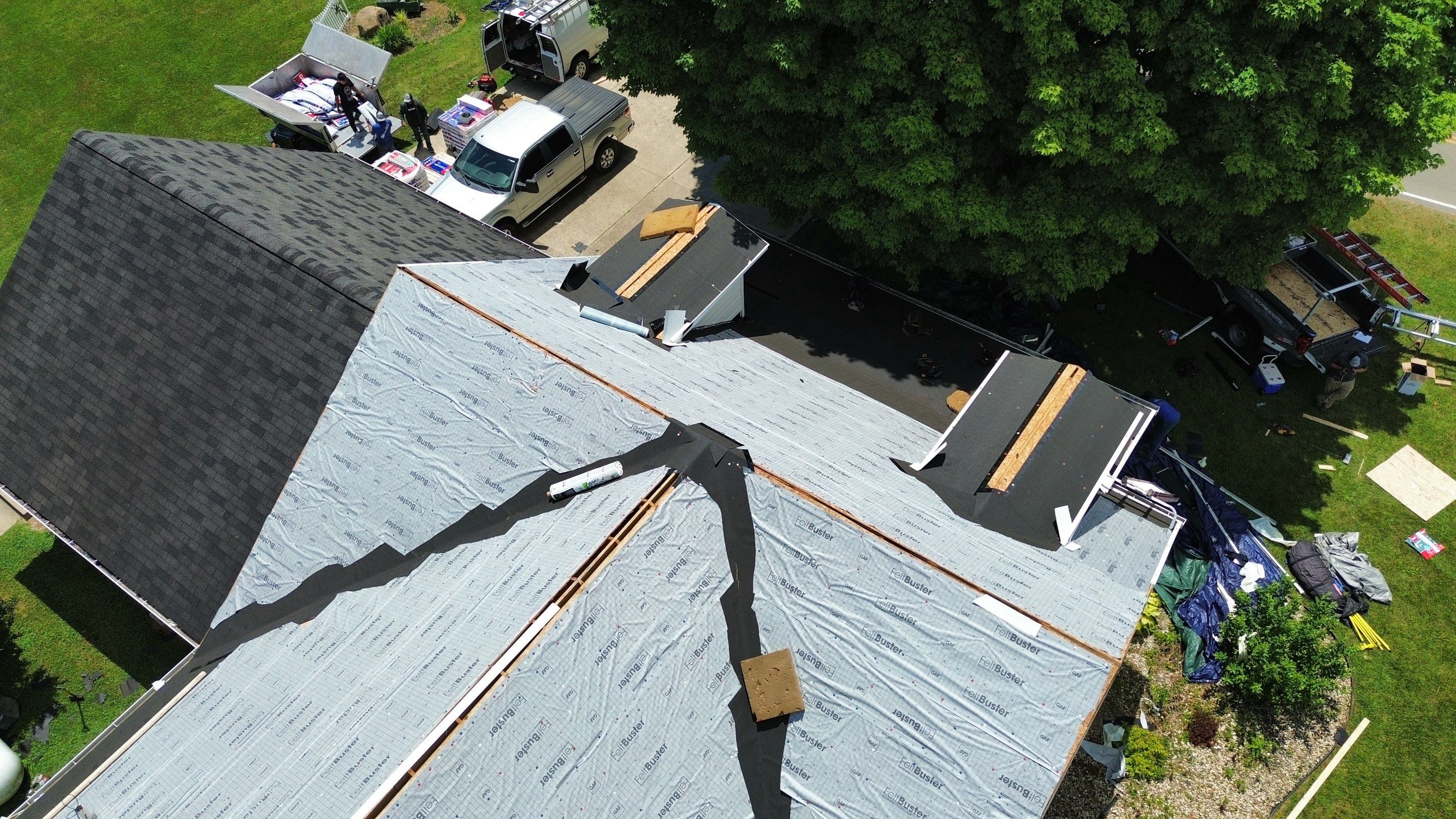 Residential Roofing Installation using Timberline HDZ Shingles - Charcoal by RoofX 