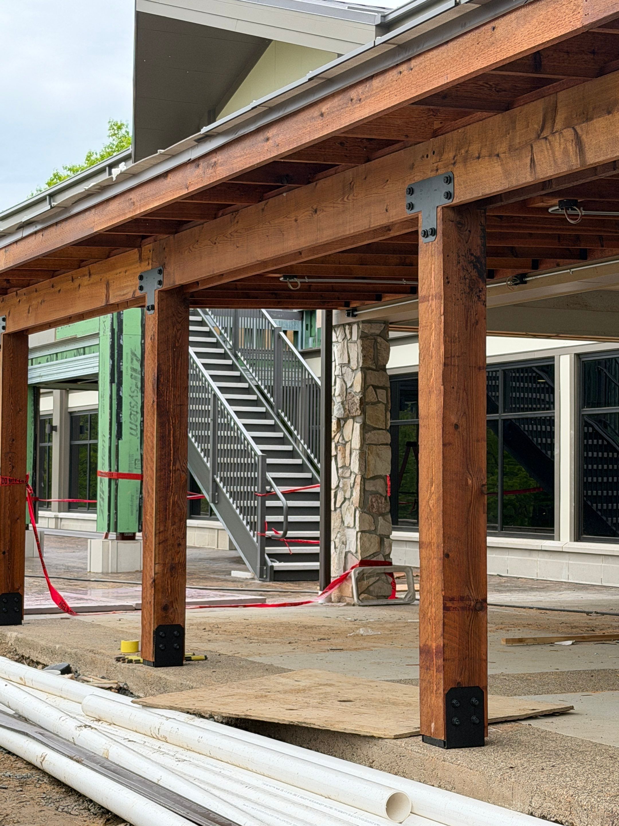 Custom Timber Pergola and Polycarbonate Roof Installation in Canonsburg by Cousins Roofing Siding & Decks