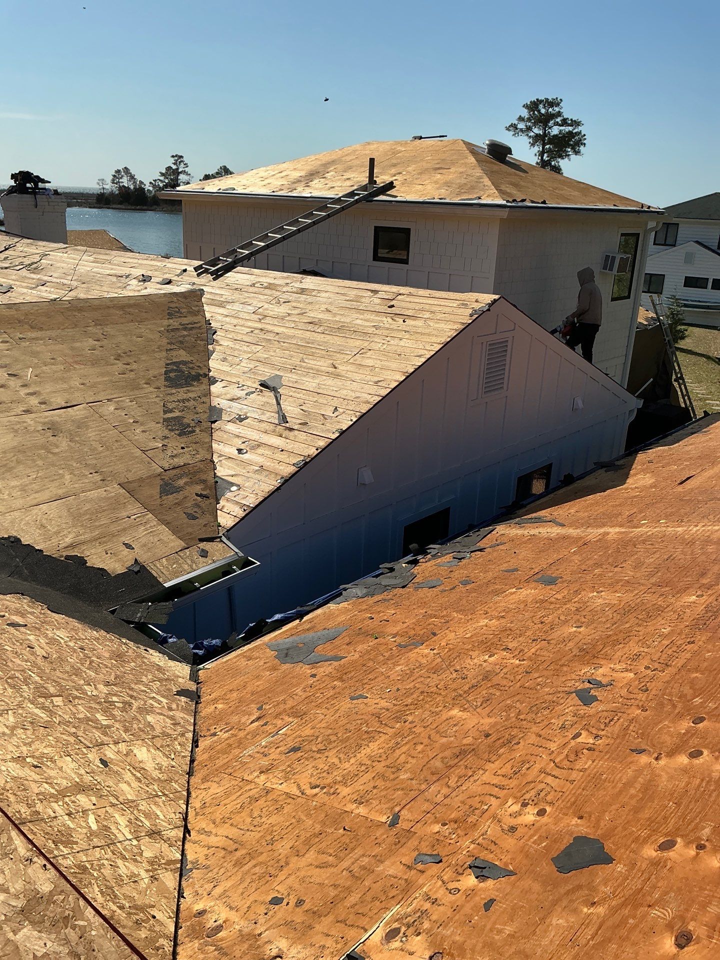 Roof Replacement in White Stone by Cade Construction