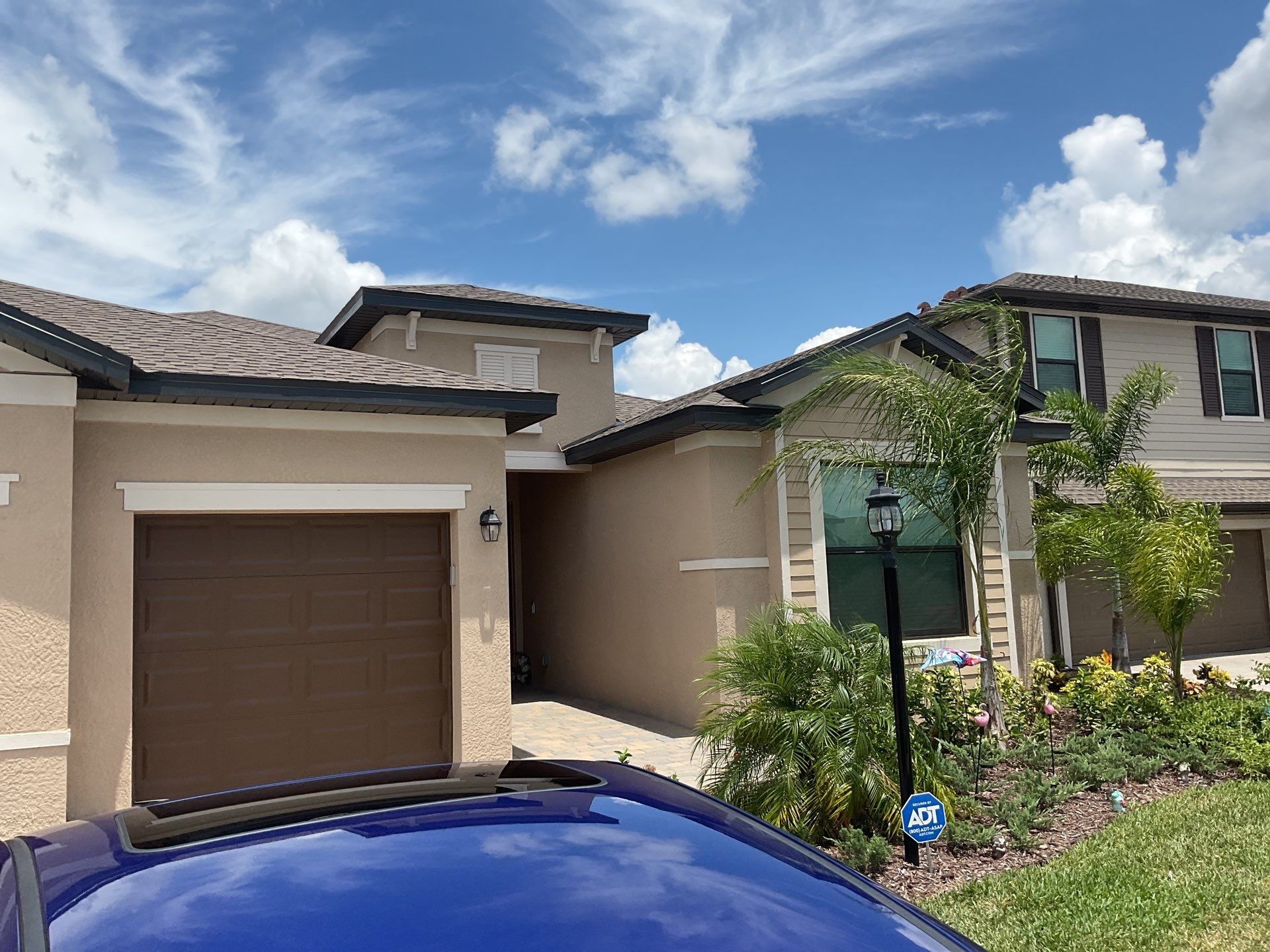 Brown Seamless Gutters for Homes in Fort Myers by Gutter Professors
