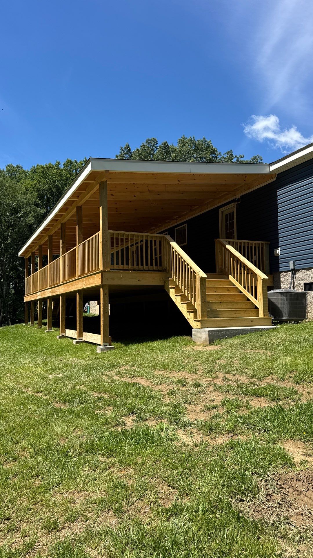Custom Covered Deck and Porch Construction in Ronceverte, West Virginia by Walnut Hollow Decks & Outdoor Living