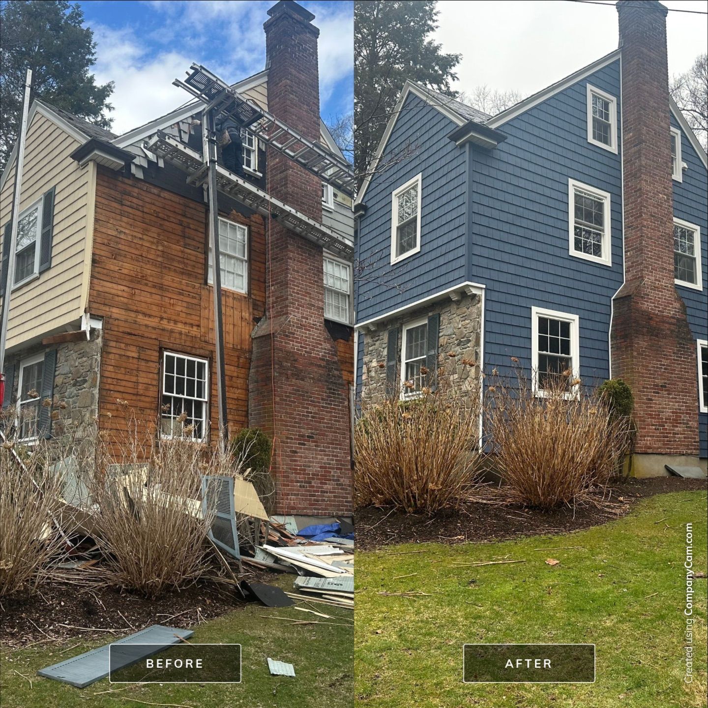 Siding Installation using Certainteed Vinyl Cedar Impressions by GF Sprague Exteriors