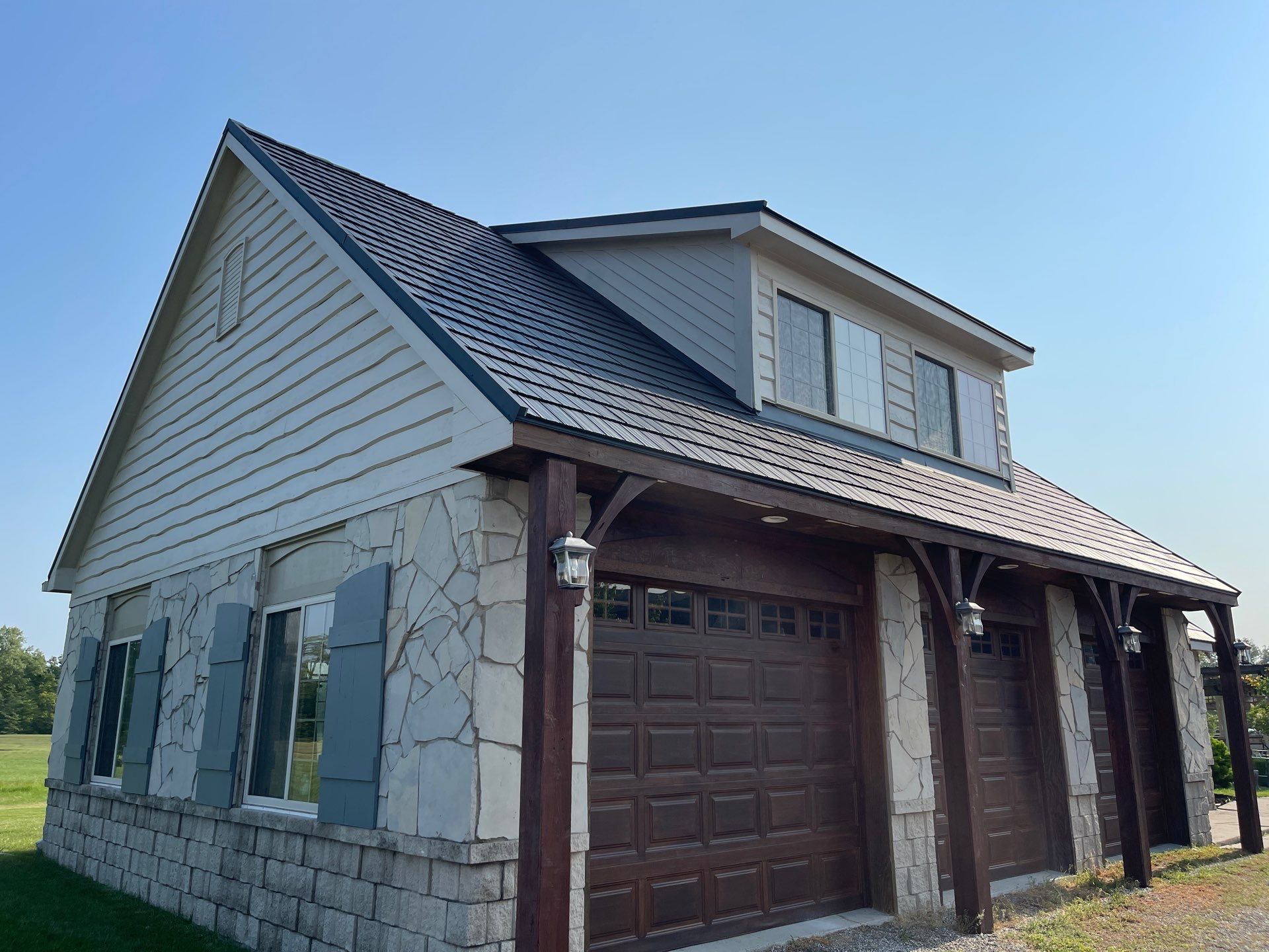 Burnished Slate Metal Shake Roof Installation – Bowling Green, OH by 4Ever Metal Roofing