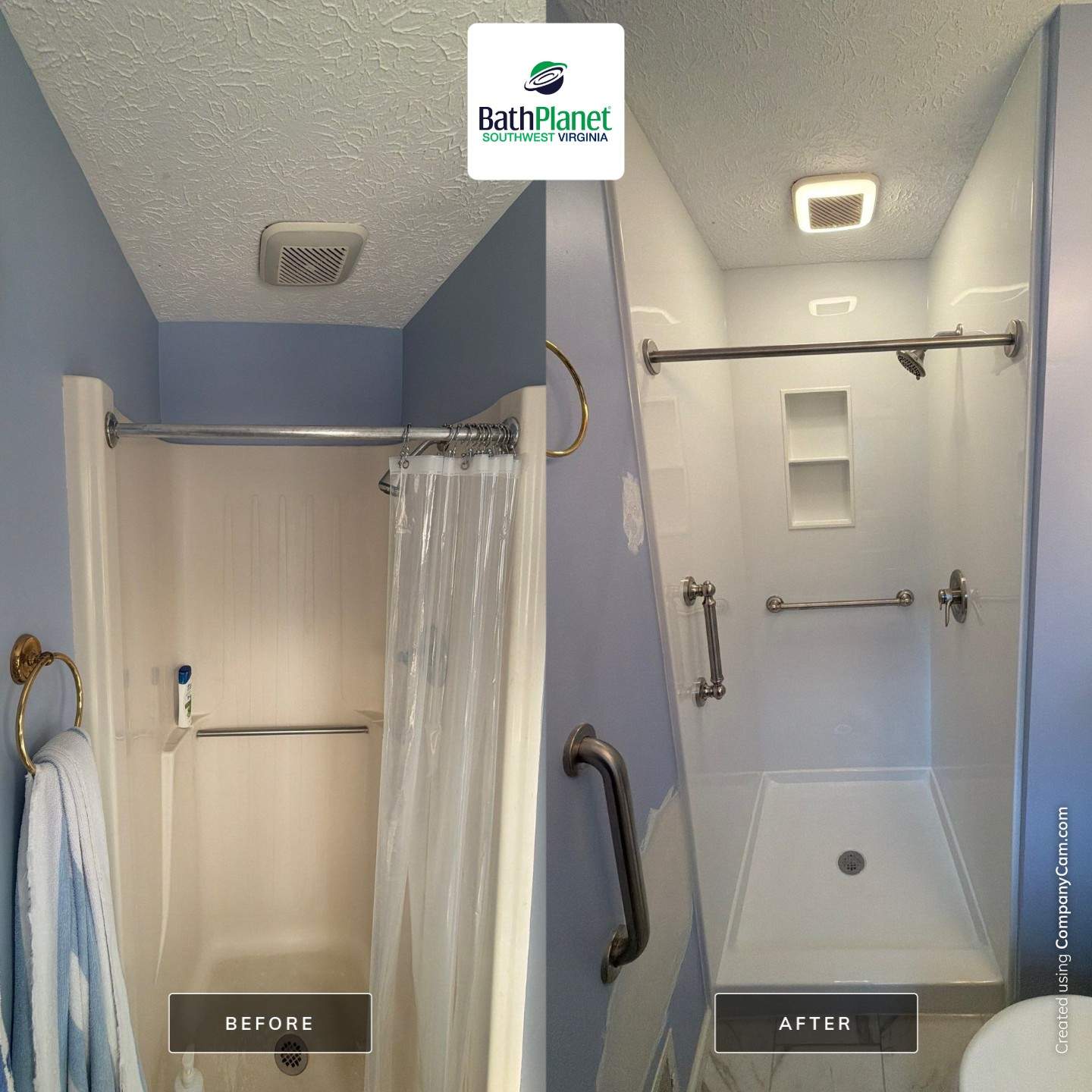Shower Stall - Kit vs Custom by BathPlanet SW Virginia
