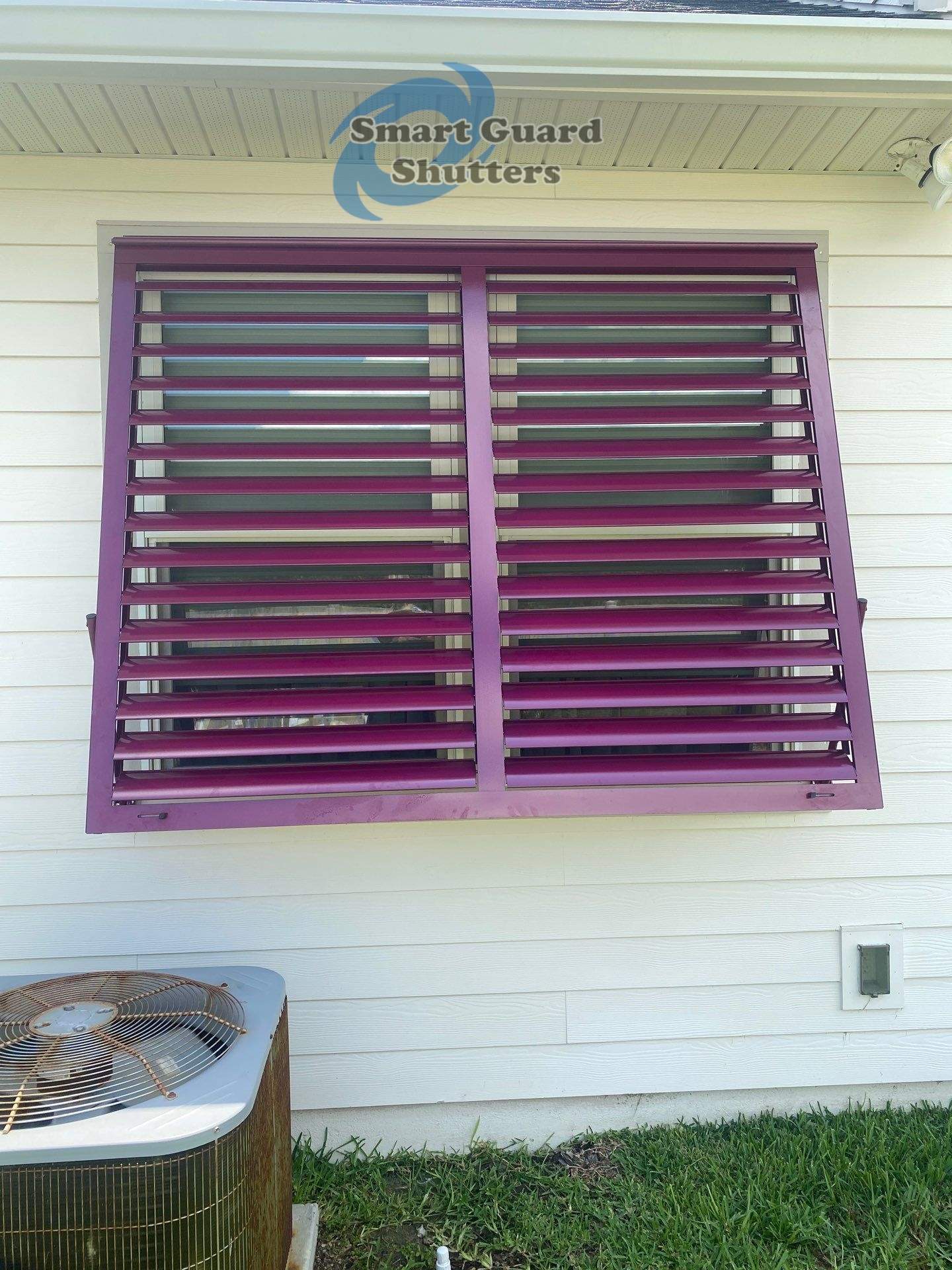 Impact Bahamas in Claret Violet by Smart Guard Shutters
