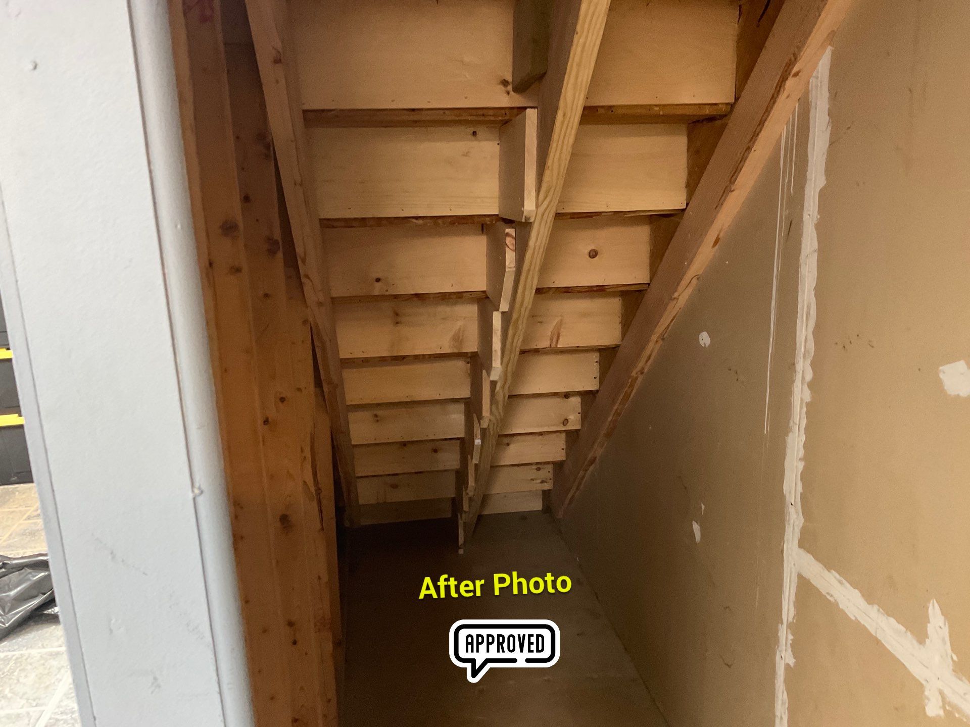 New basement steps by Alpha Design Services