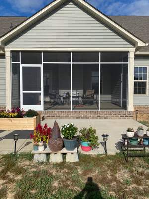 Custom Screened Porch Enclosure and Aluminum Railing in Hope Mills