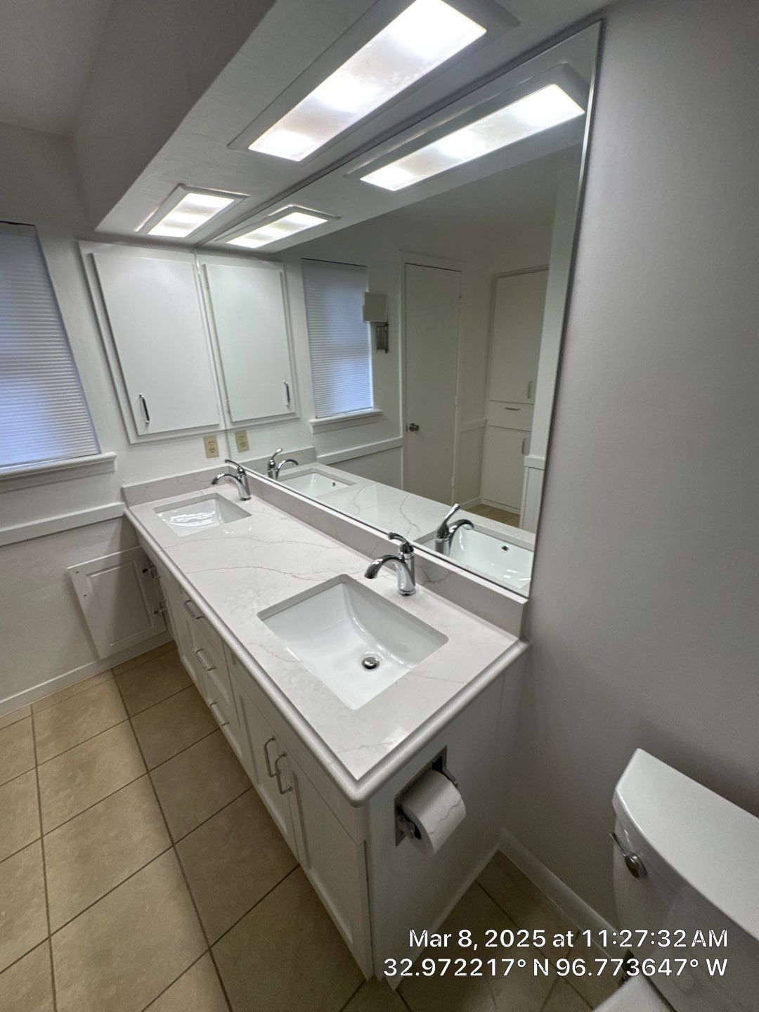 Reconstruction of bathroom after mold remediation by SLM General Contractors & Roofing