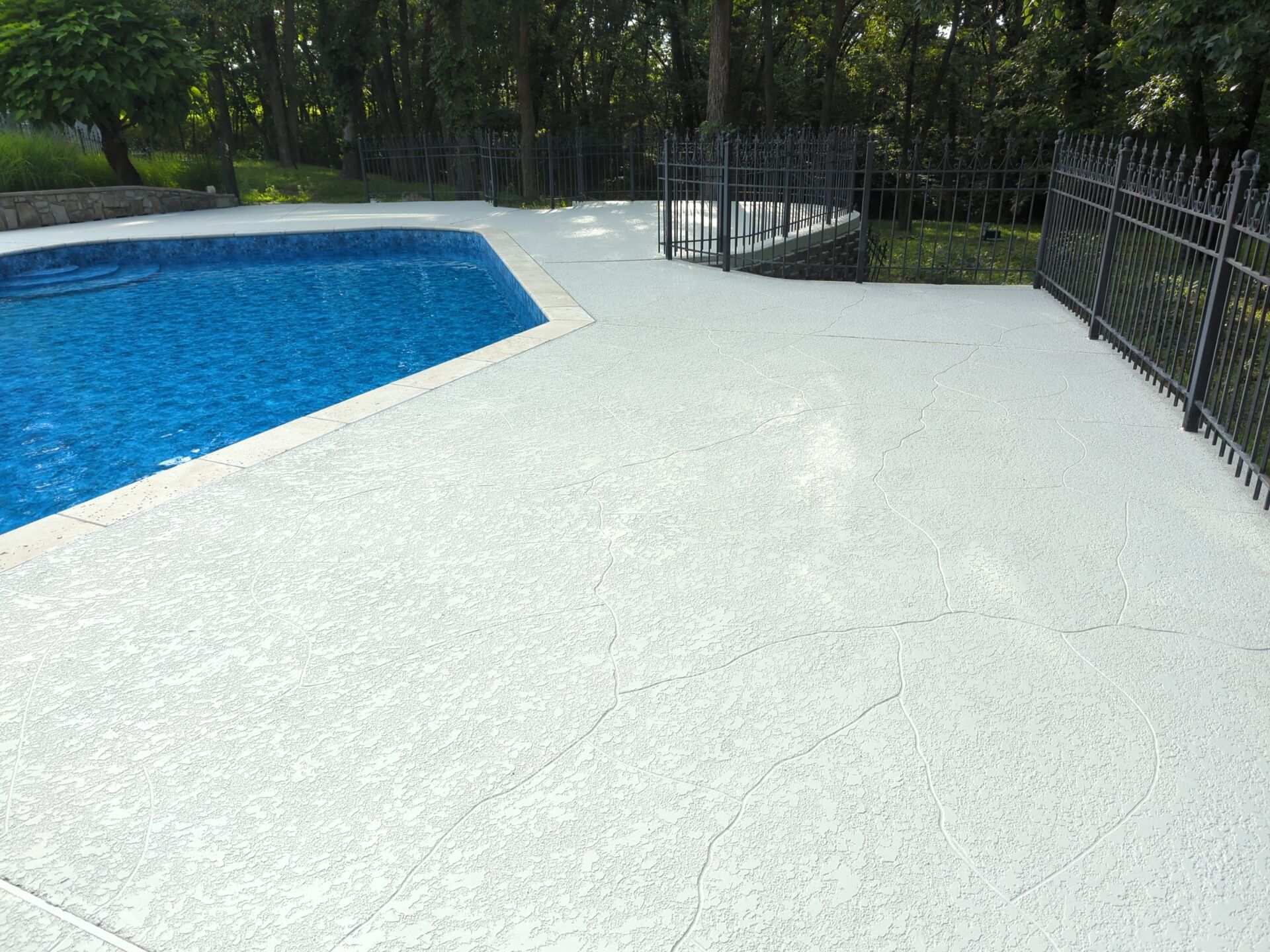 Pool Deck Resurface W/ Custom Scoreline - Olathe, KS by Big Red Decorative Concrete, LLC