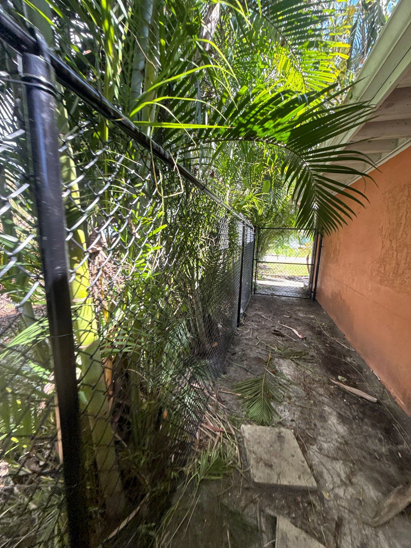 Black Chain Link Fence Installation and Site Clearing in Nokomis by True Fence LLC