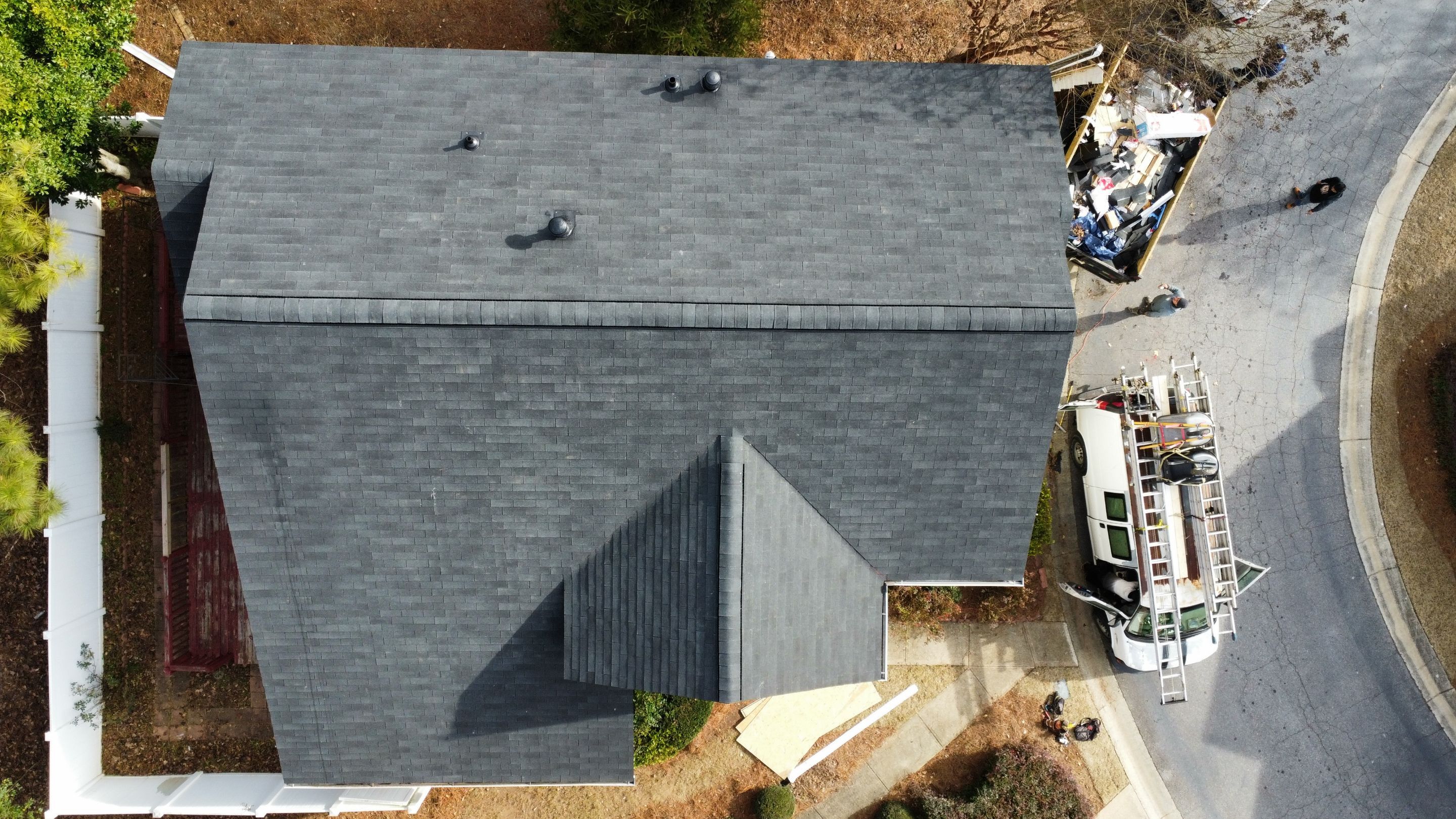 Alpharetta, GA Roof Replacement GAF Royal Sovereign Charcoal Black by Reset Roofing