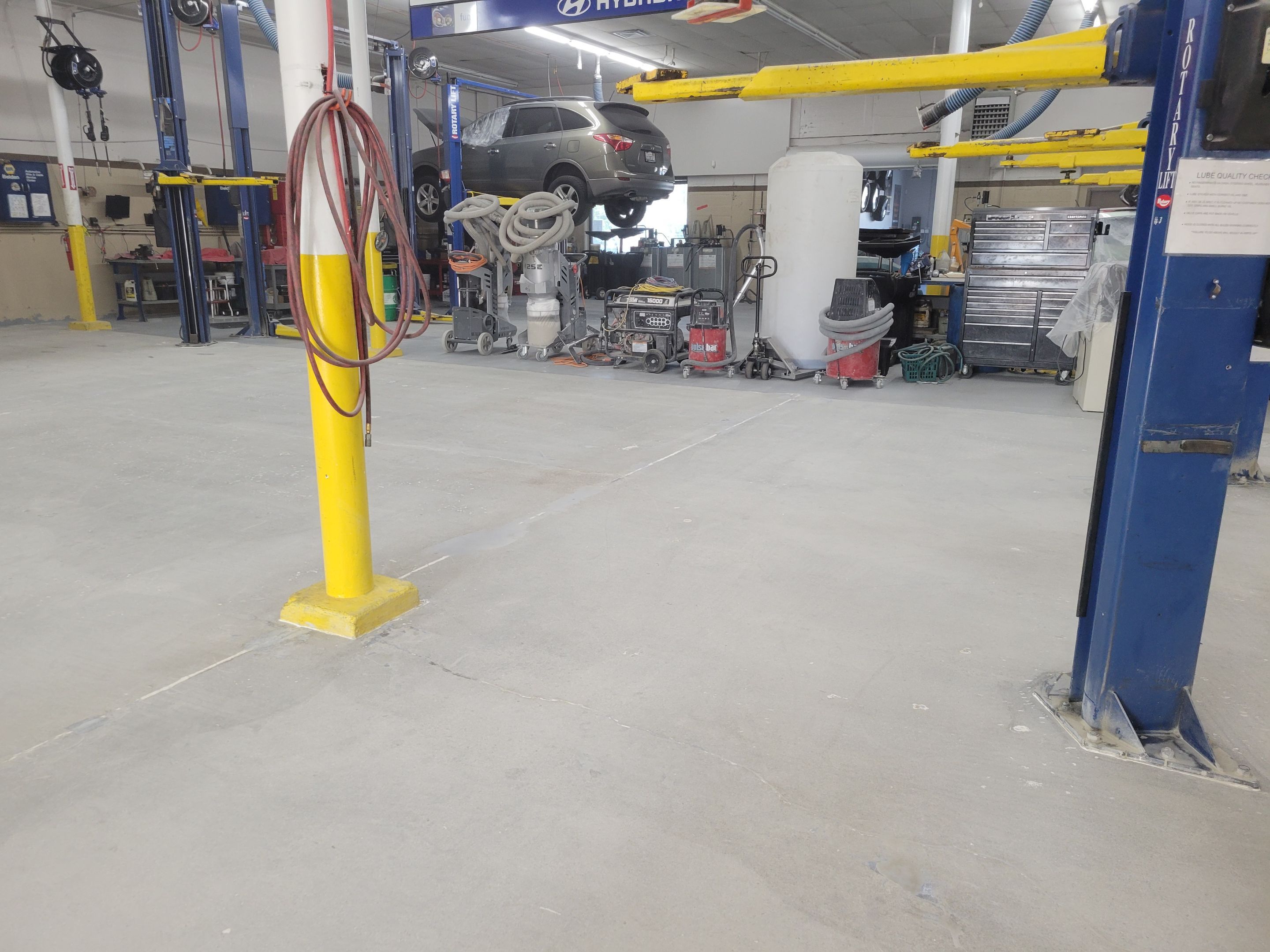 Commercial Floor Transformation using Penntek Shop Floor System by Croc Coatings, LLC
