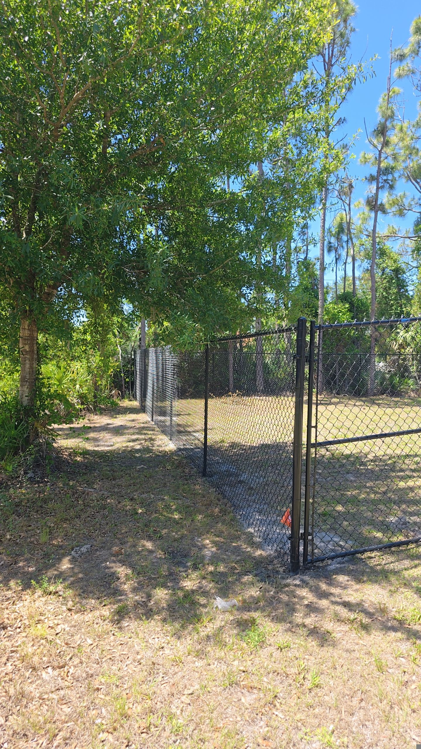 Black Chain Link Fence in North Port by True Fence LLC