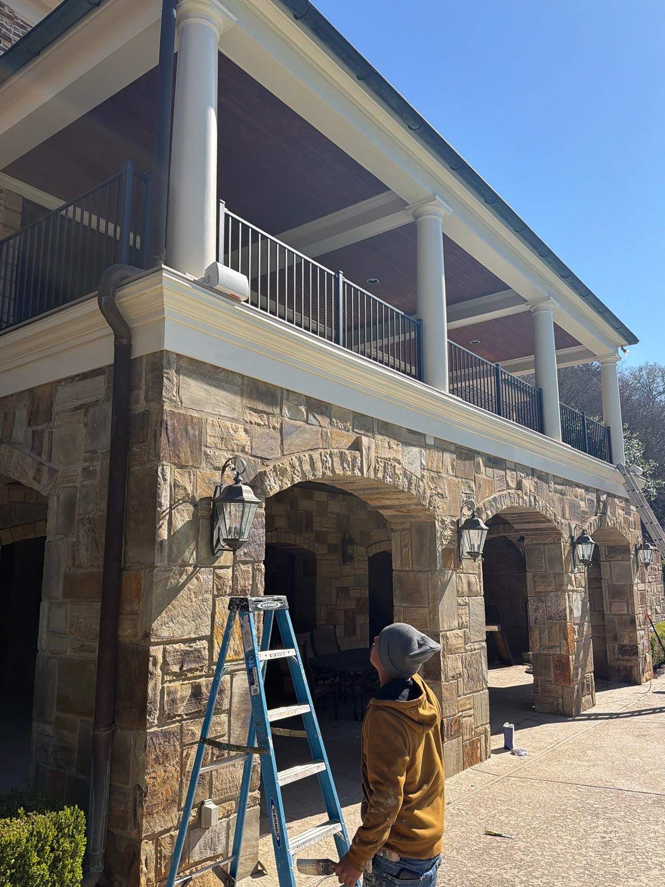 Alpharetta, GA Trex Deck Floor Resurface, Steel Railing Install, and Metal Roof Replacement by Nelson Exteriors 