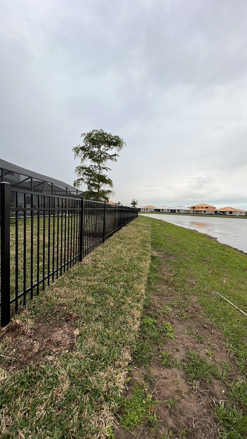 Aluminum Fence Installation using Black 3 Rail Aluminum Fence by Asap fence and gates, LLC