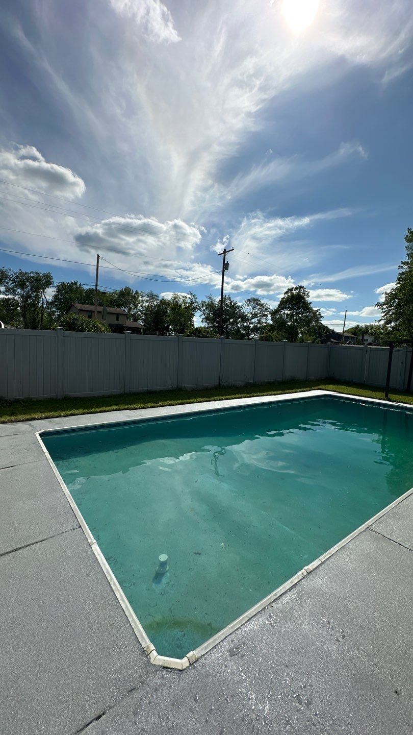 Twilight Pool Deck Project in McDonald by Floors in a Day, Inc