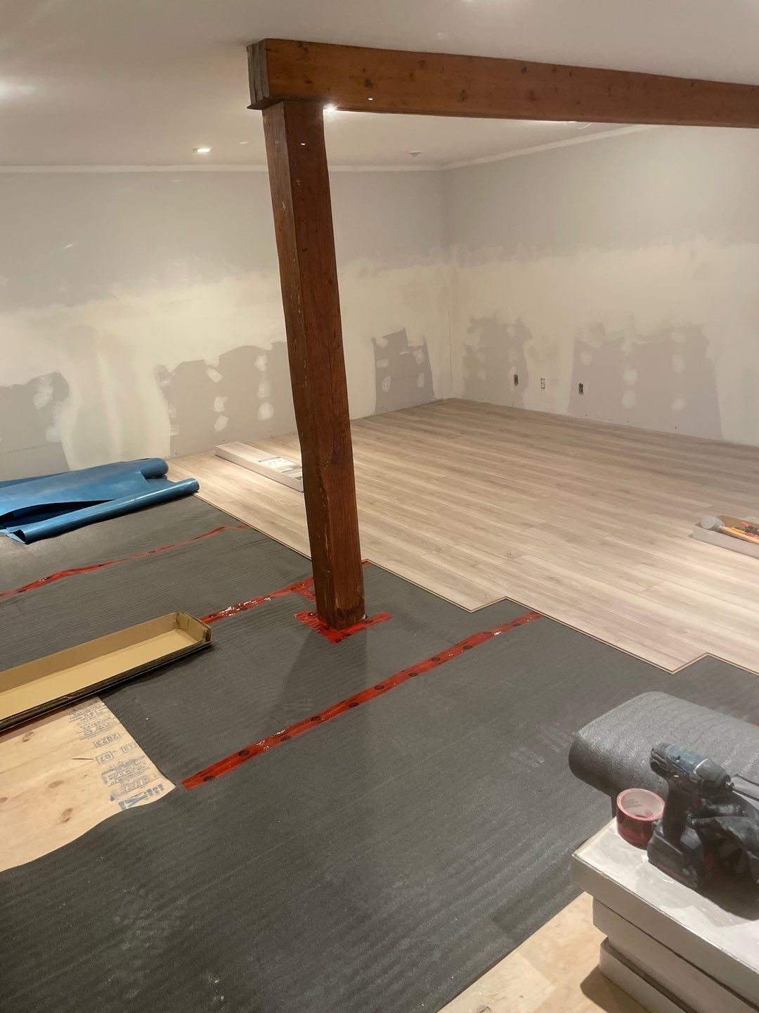 Basement finishing after flood by Eco-Nature Construction Inc.