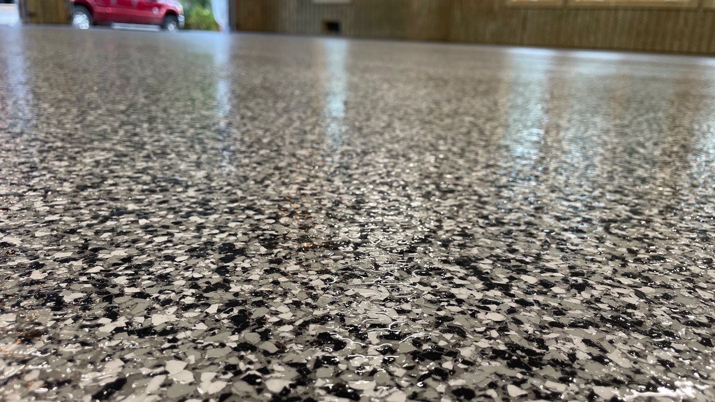 Garage TransFLOORmation using Domino by Innovative Concrete Coatings 