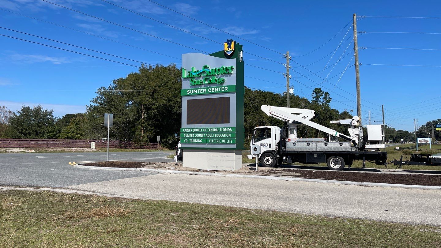 Monument Sign for Lake Sumter State College by SignCrafters