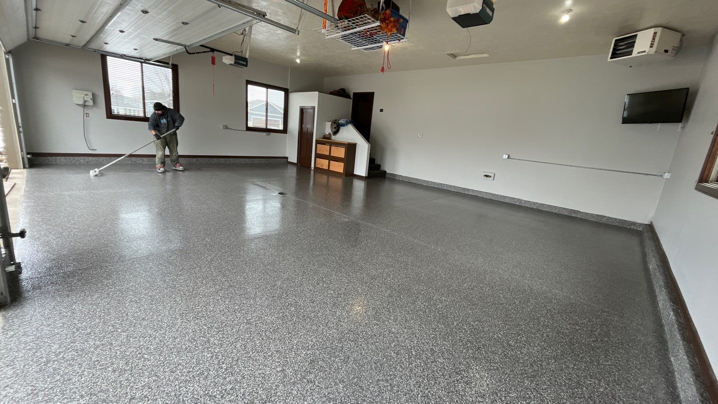 Garage using Silver Creek by Select Painting, Coatings & Garage Cabinets