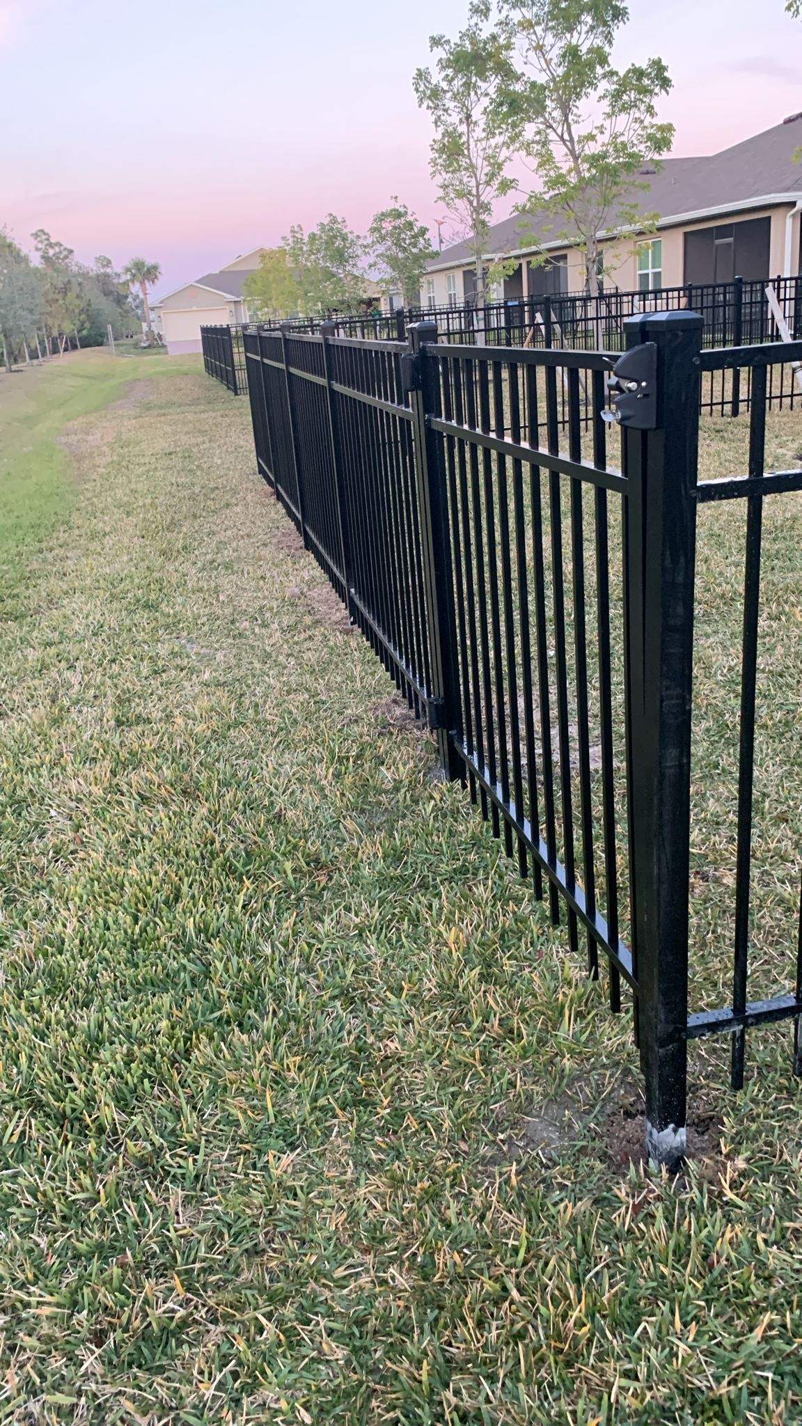 Black Aluminum Picket Fence Installation for Port Charlotte Residence by True Fence LLC
