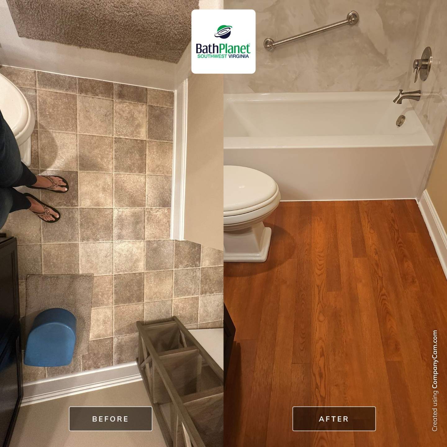 Tub Upgrade & Flooring by BathPlanet SW Virginia