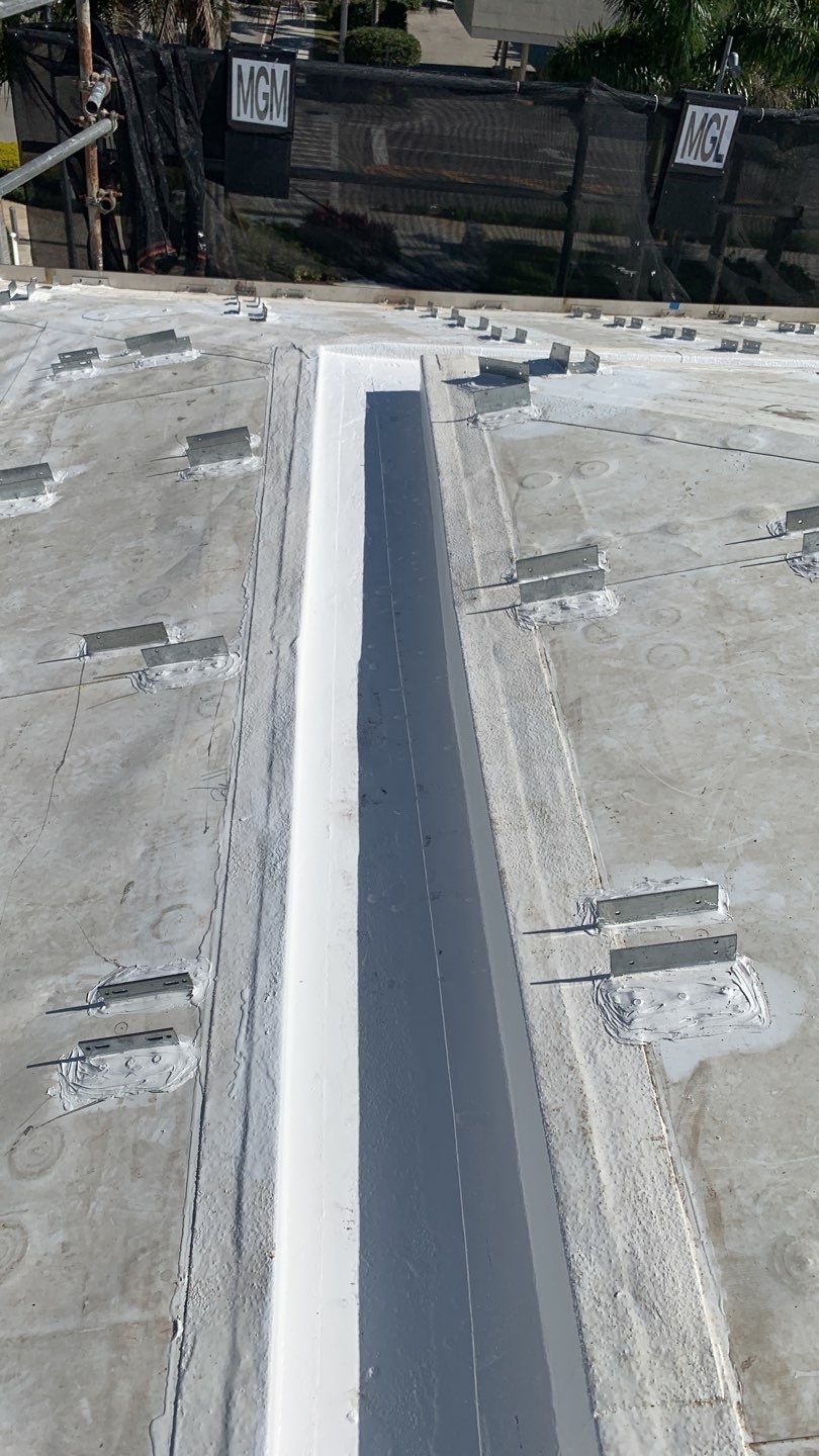Commercial Flat Roof Installation With TPO Membrane In Kendall by AJF ROOFING INC