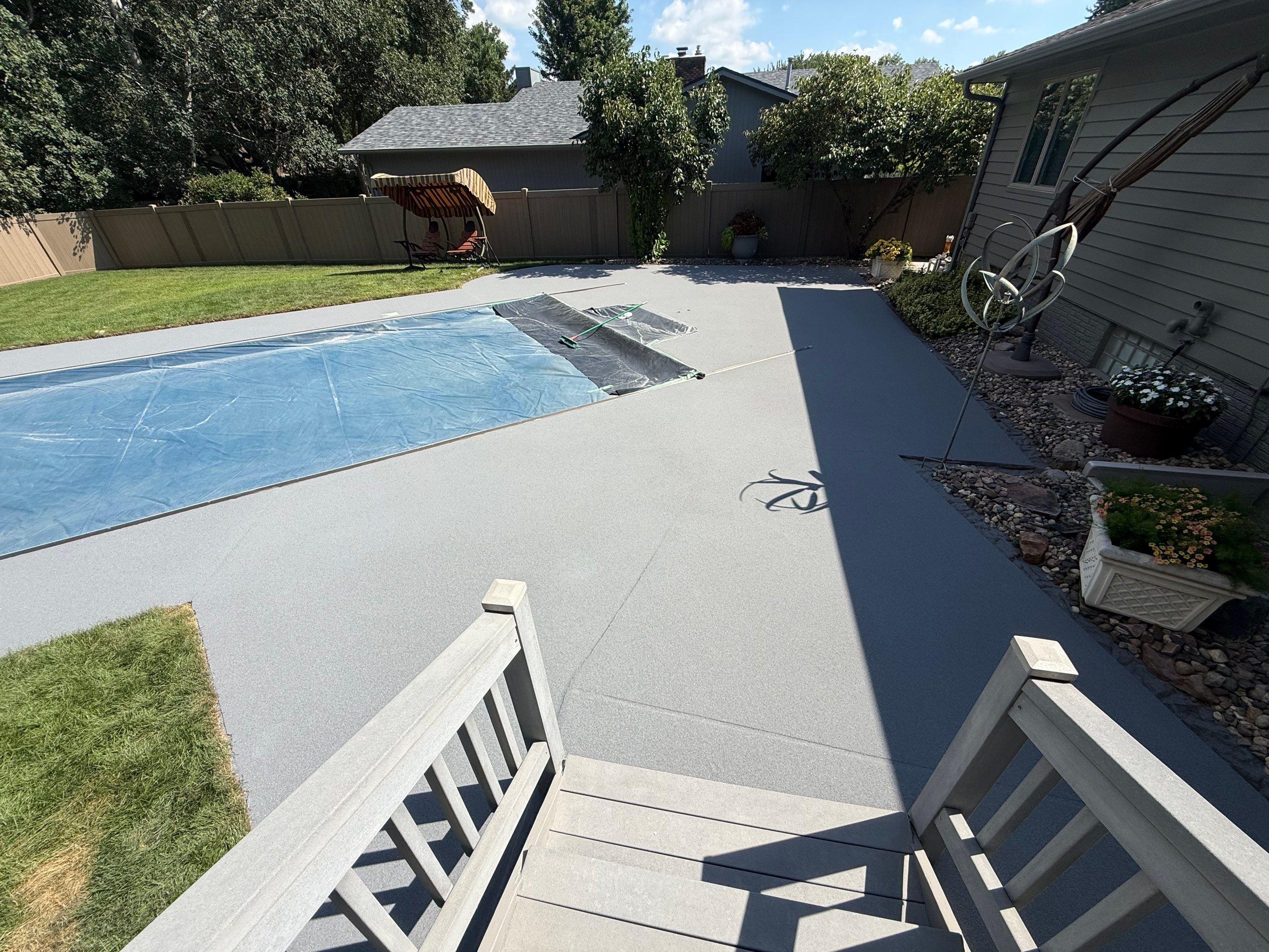 Residential Pool Deck Resurfacing in Sioux Falls by Select Painting, Coatings & Garage Cabinets
