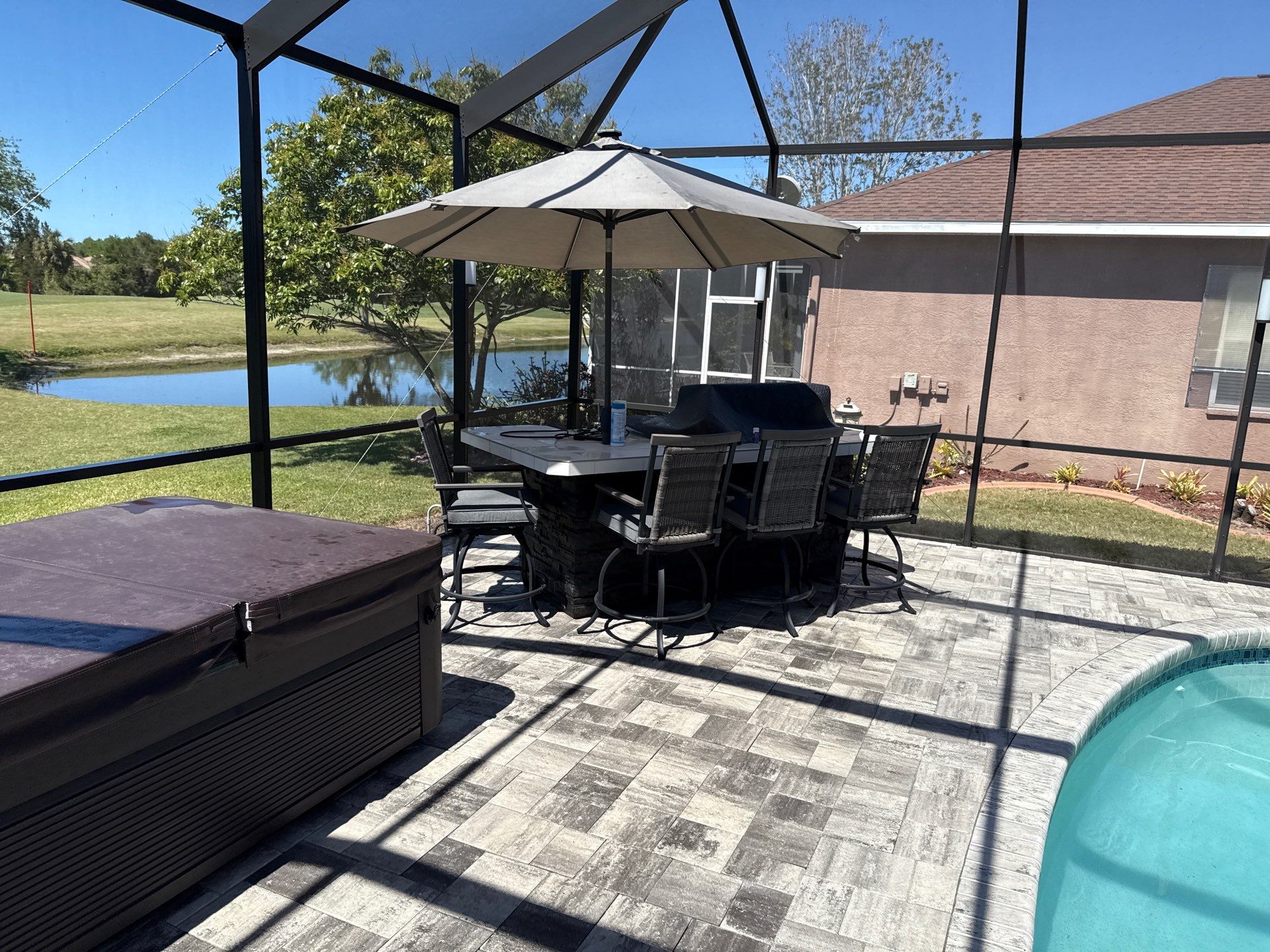 House Wash, Paver Pool Deck & Screen Enclosure Cleaning in Greenfield Plantation | Bradenton, FL by Sunshine AquaWash