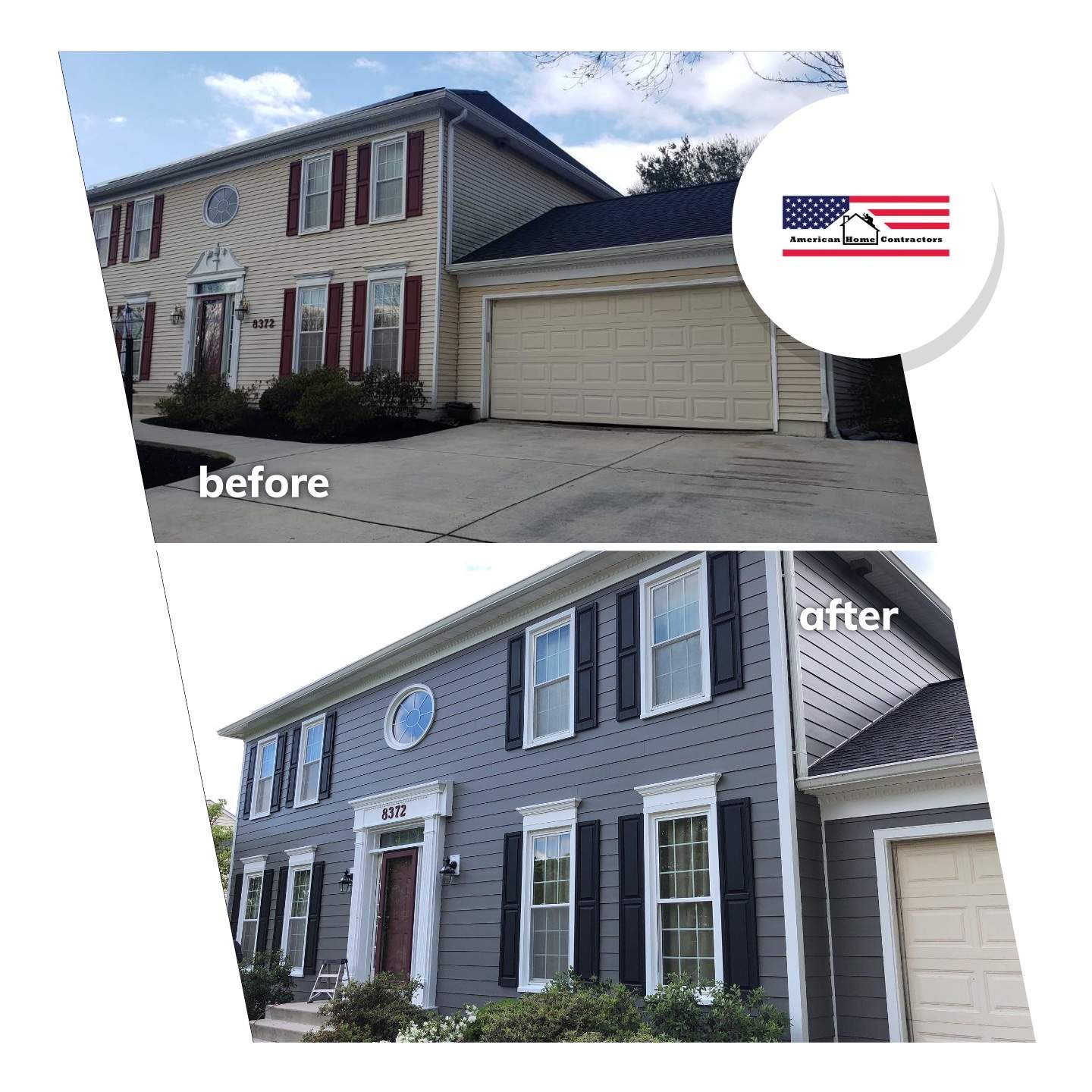 Siding Replacement using James Hardie siding by American Home Contractors