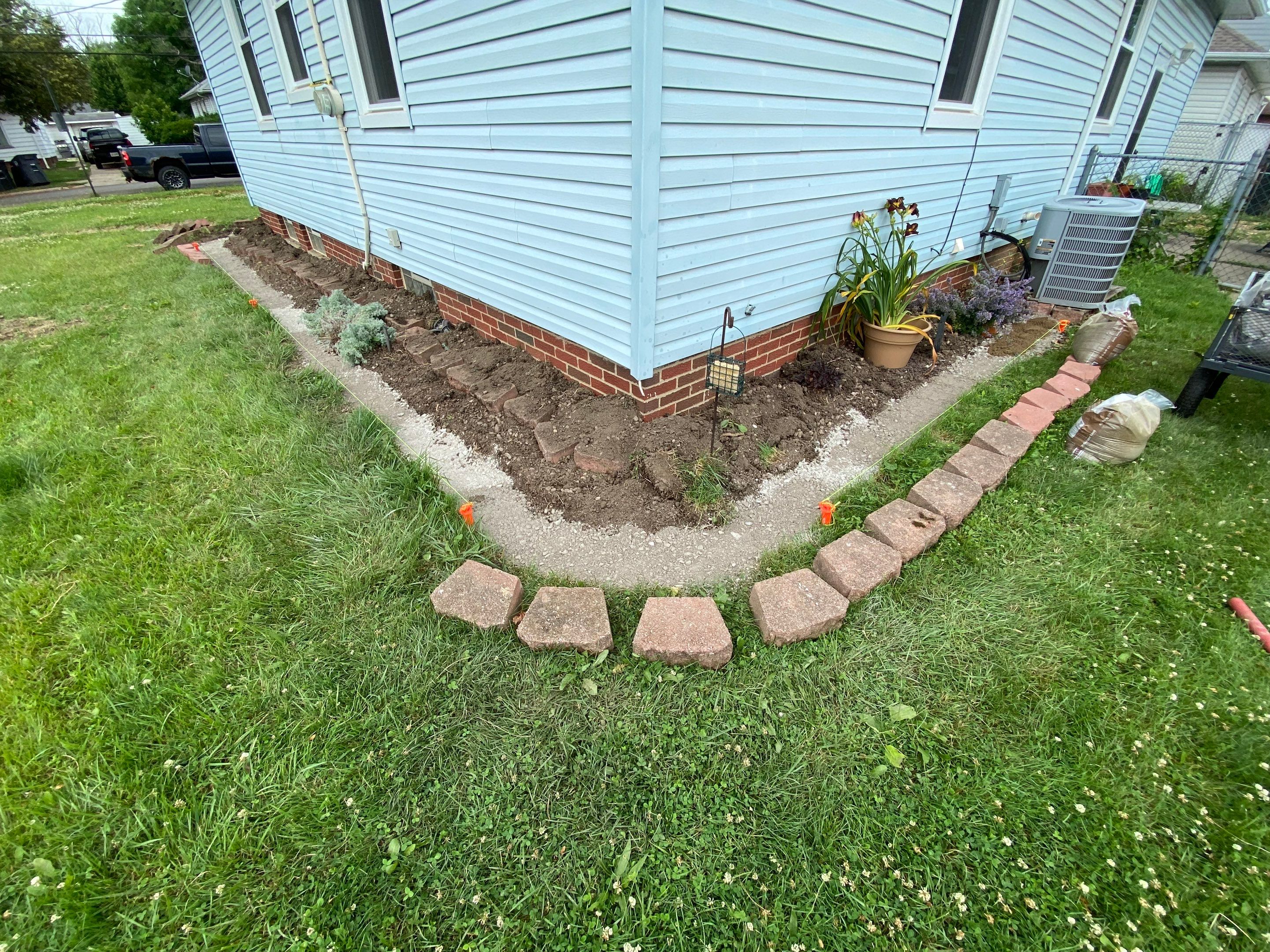 Hardscape Wall Rebuild by Elm Rose Gardens