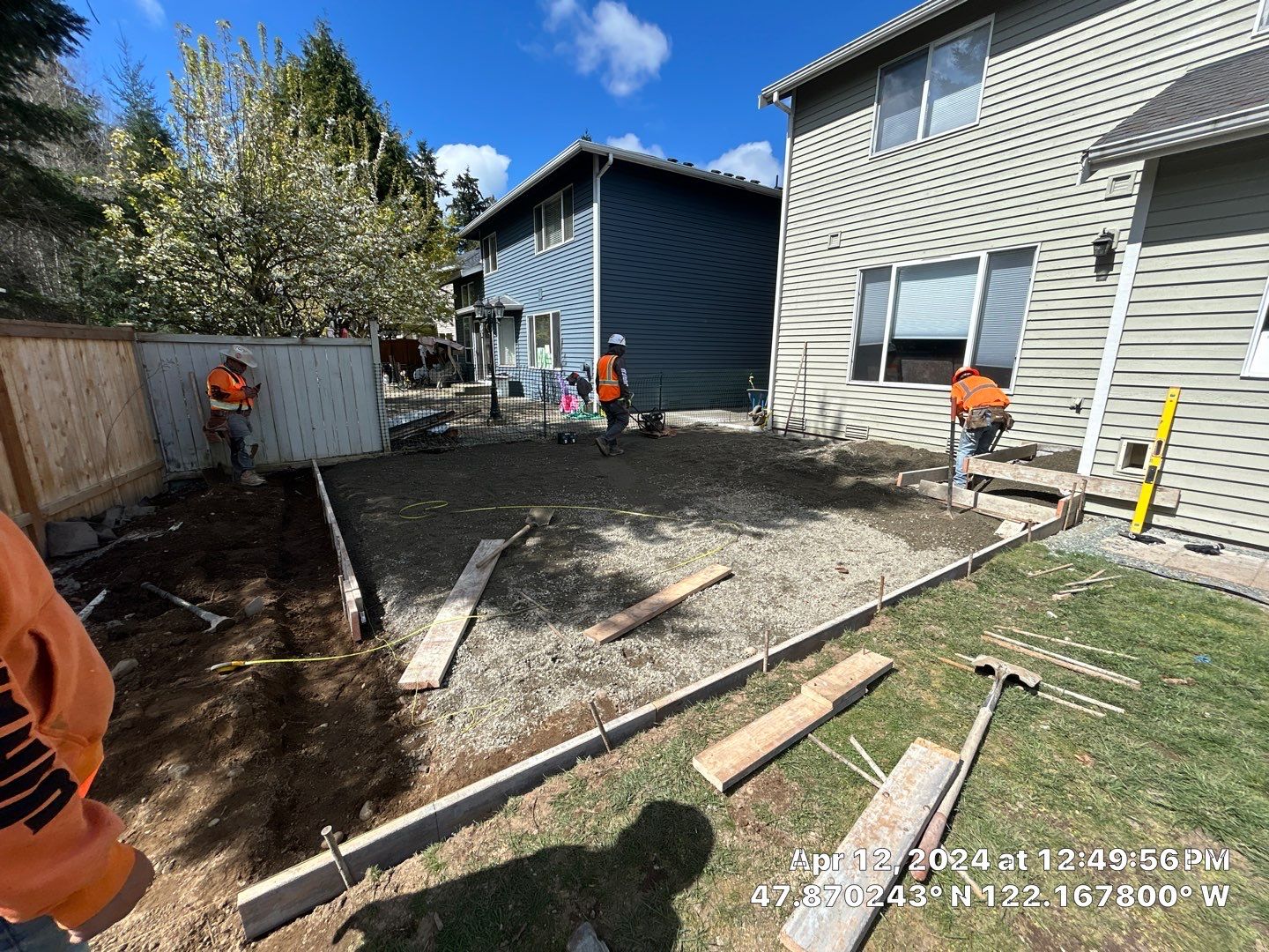 Benedict | Stamped Concrete Back Patio by Jireh Asphalt & Concrete Inc 