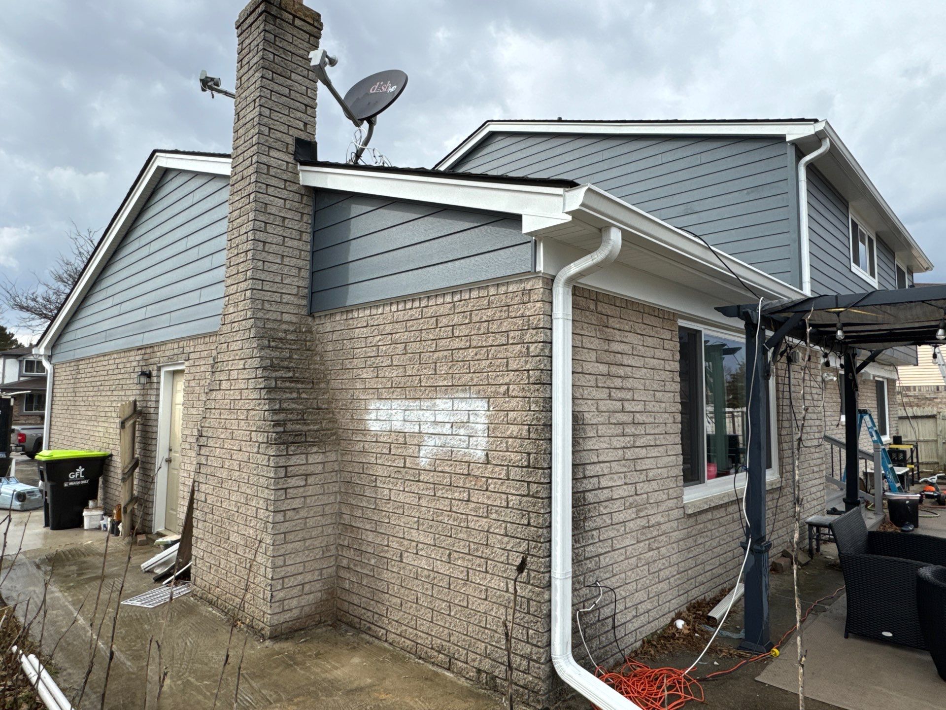 Siding Replacement using Alside Midnight Blue by 180 Contractors