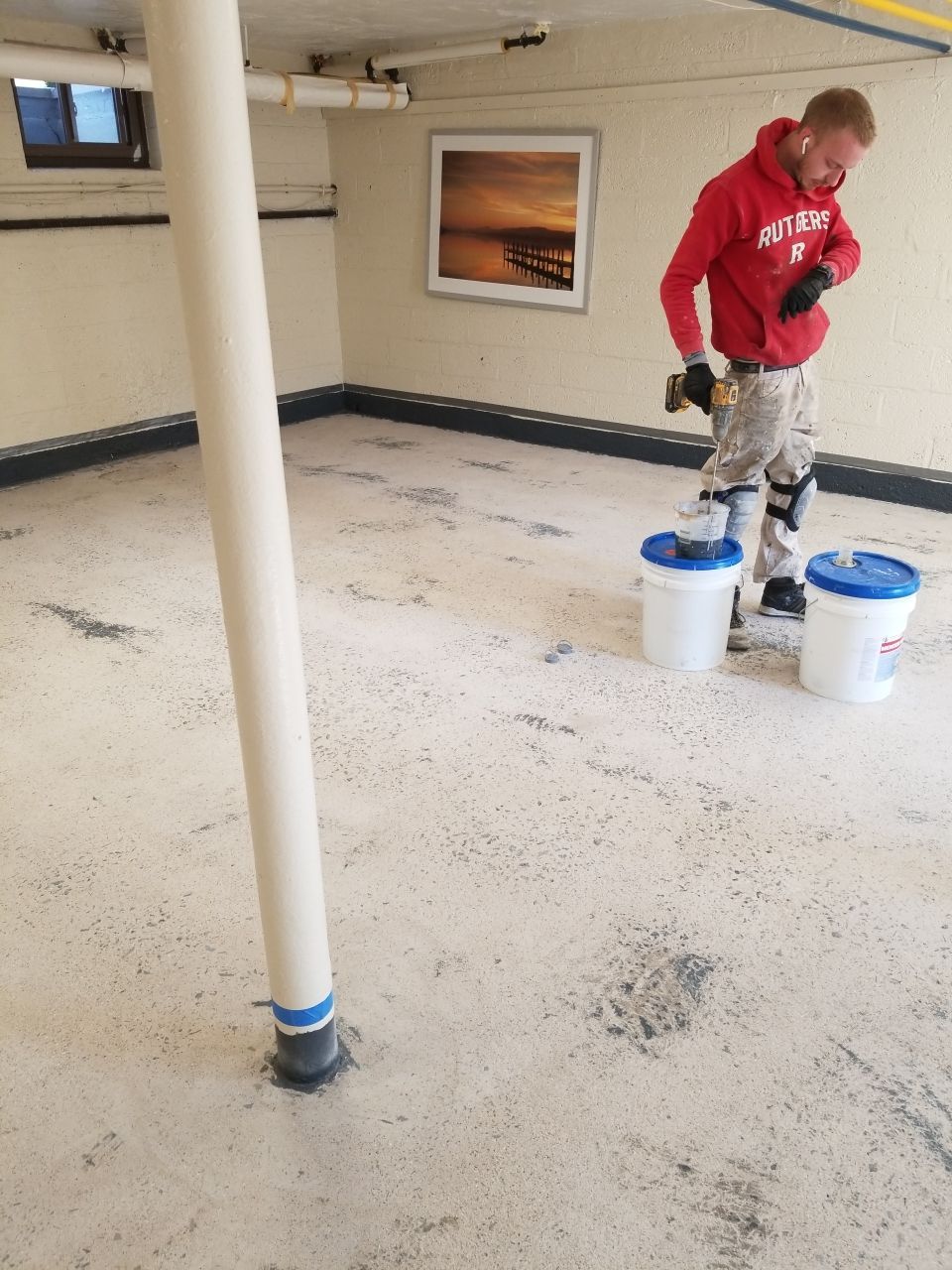 Laundry Room Floor Coating using Penntek- Silver Creek by Spectrum Painting, LLC