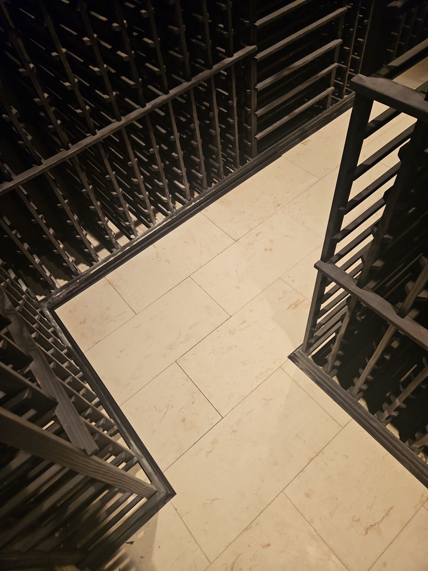 Replaced Stained Wine Cellar Tiles  by Footprints Floors of Nashville