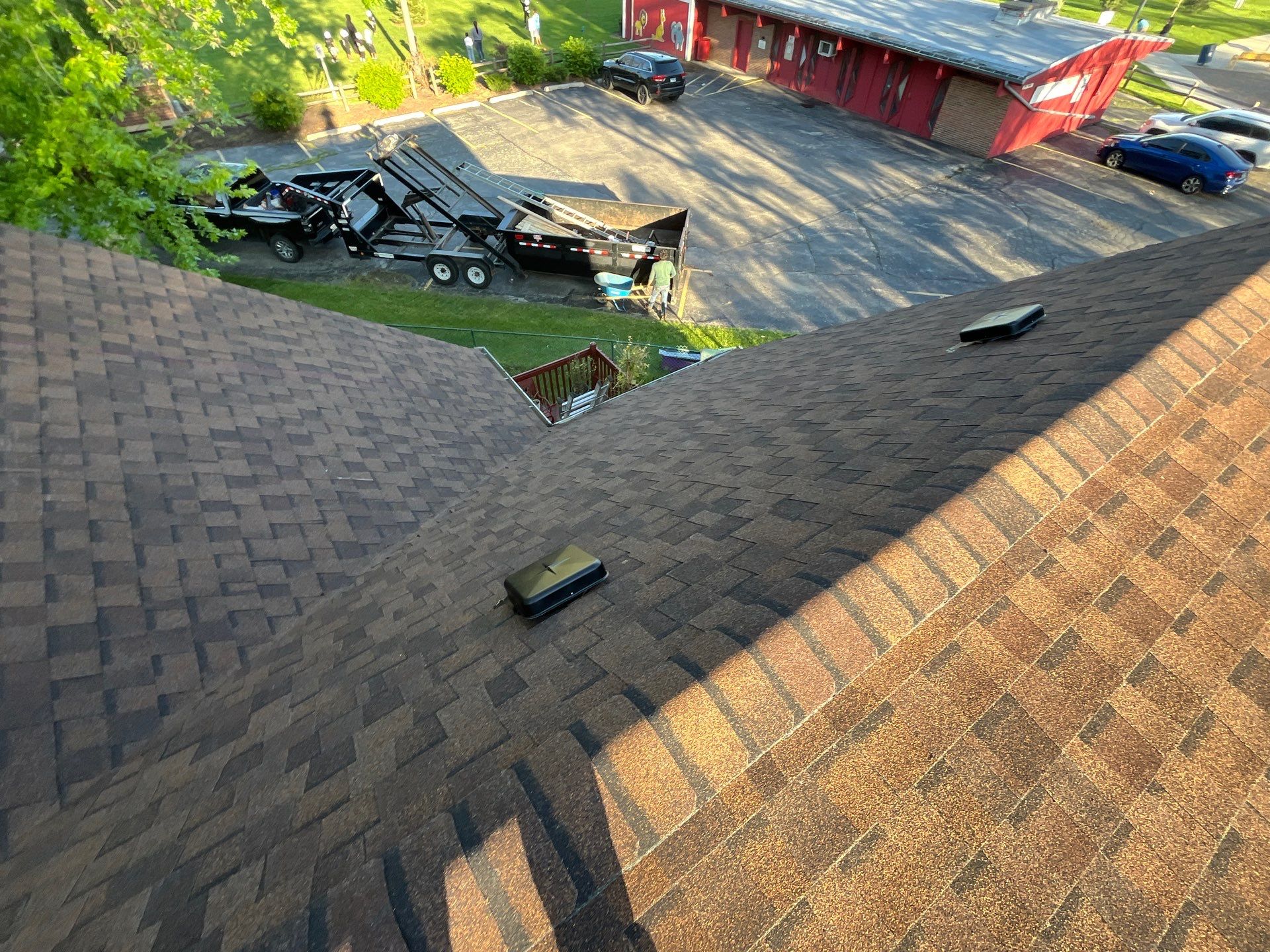 Roof replacement and interior repair by wind damage by Just Brilliant Restoration JBR