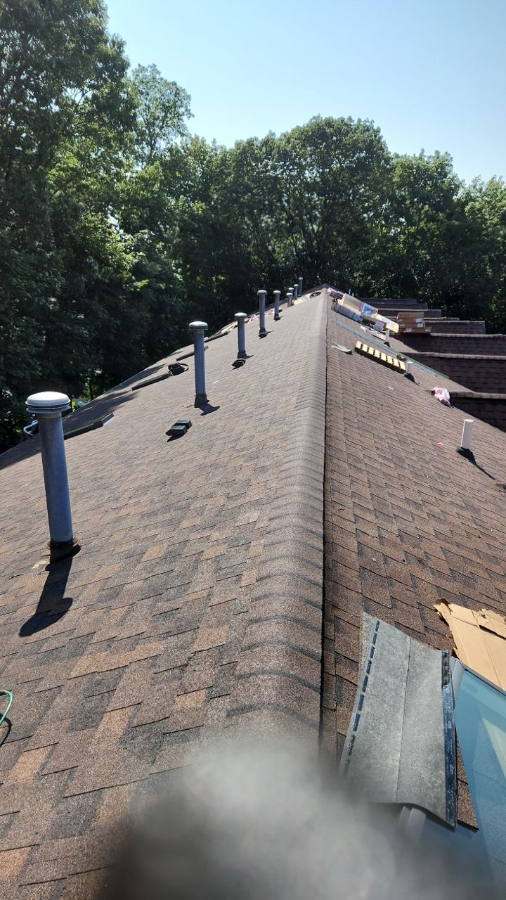 Residential Roofing Installation using Owens Corning Duration Brownwood by A Plus Exterior