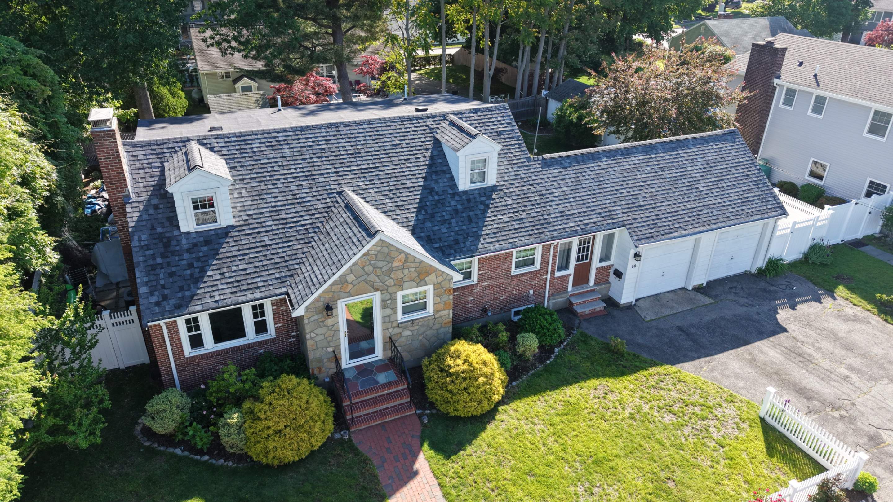 Full Roof Replacement in Needham, MA – Owens Corning Duration, Slatestone Gray by JOHNNYS PRO