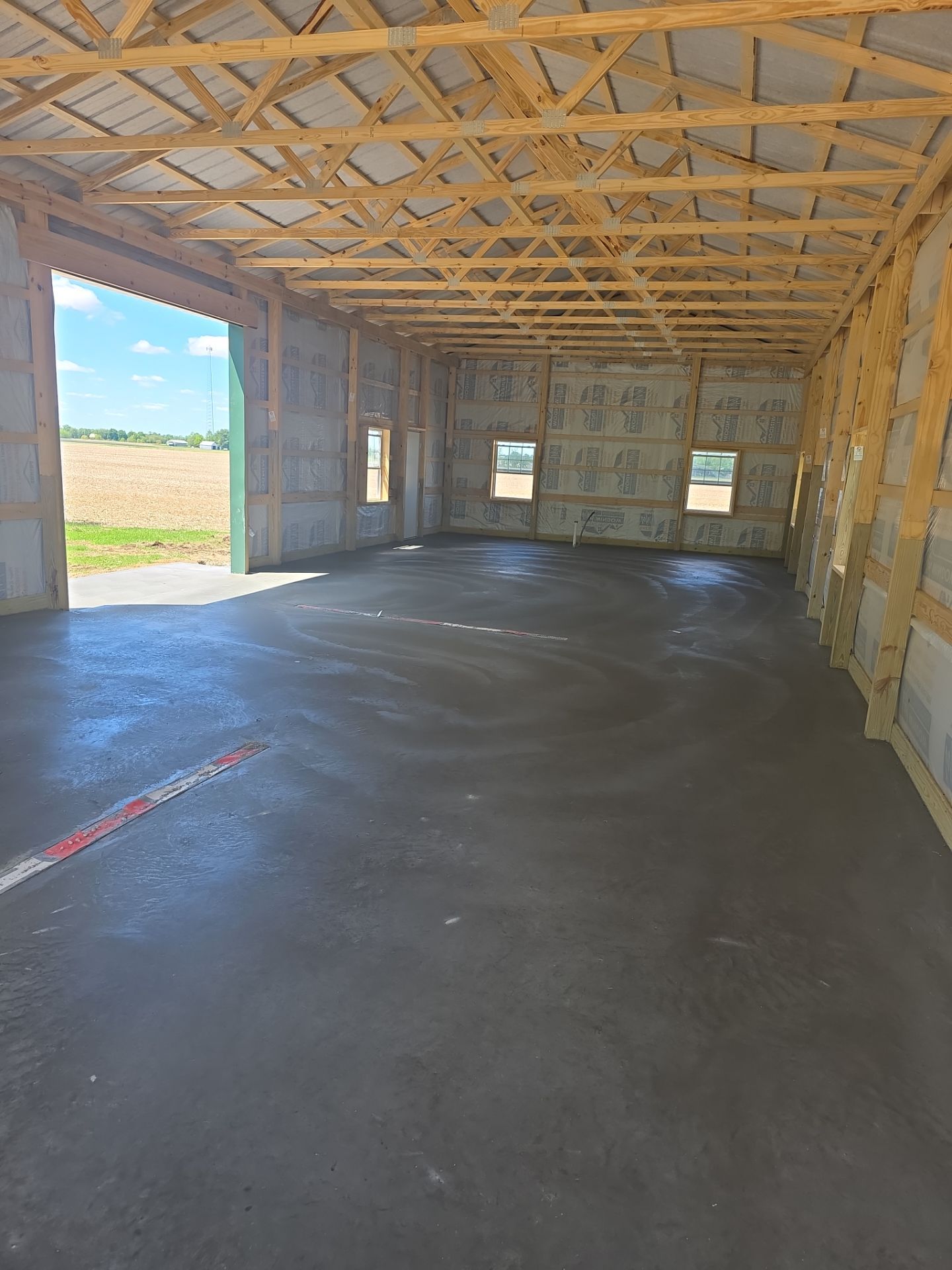 Multi-Bay Custom Pole Barn Construction in Arlington, Indiana by The Barn Builders 